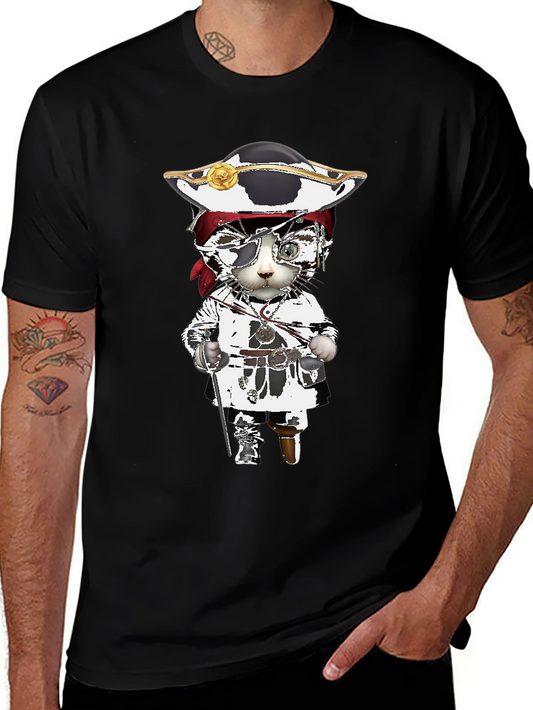 Pirate Cat Graphic T-Shirt
