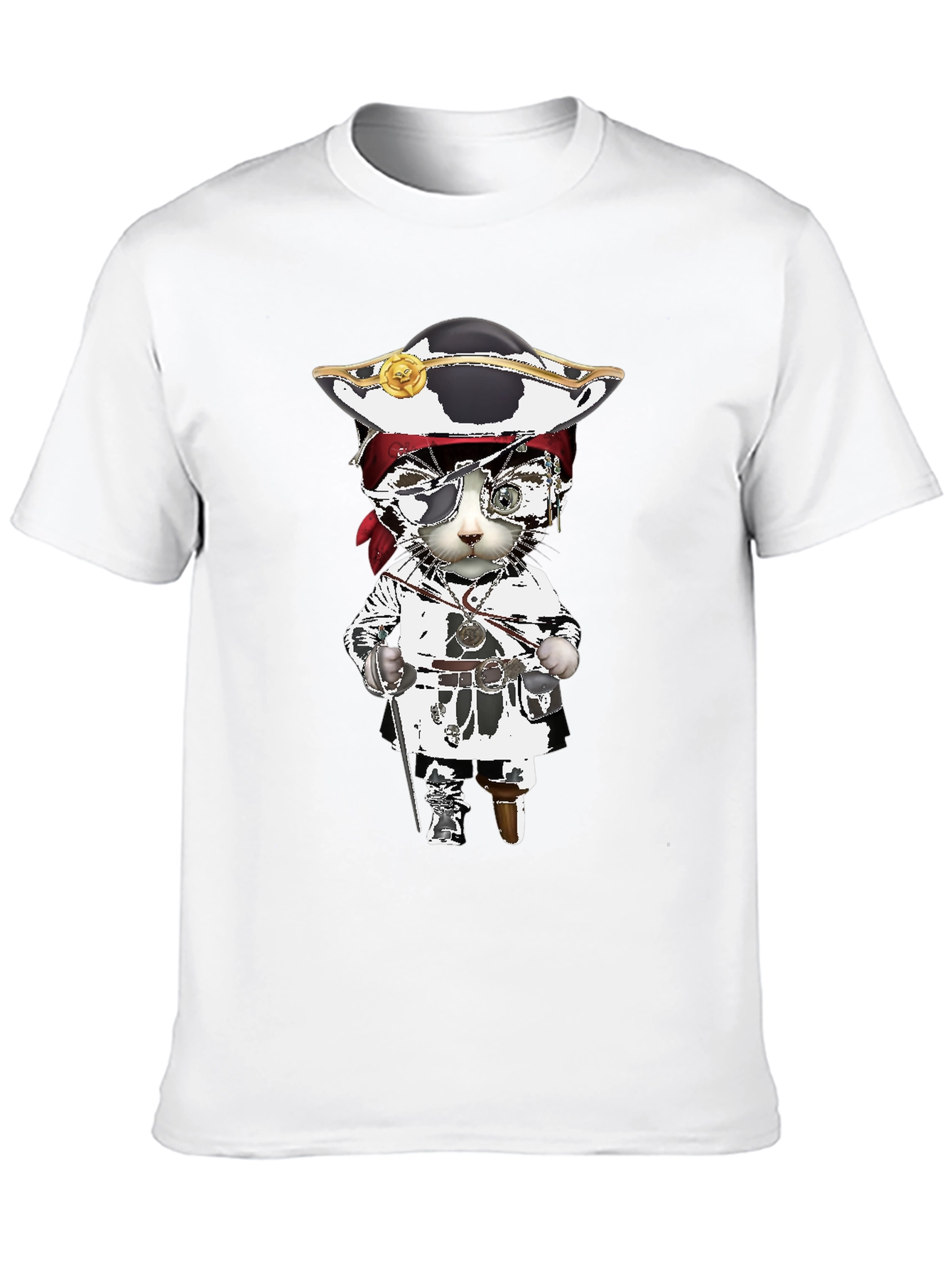 Pirate Cat Graphic T-Shirt