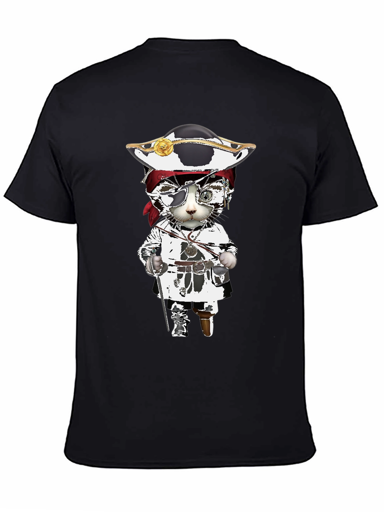 Pirate Cat Graphic T-Shirt