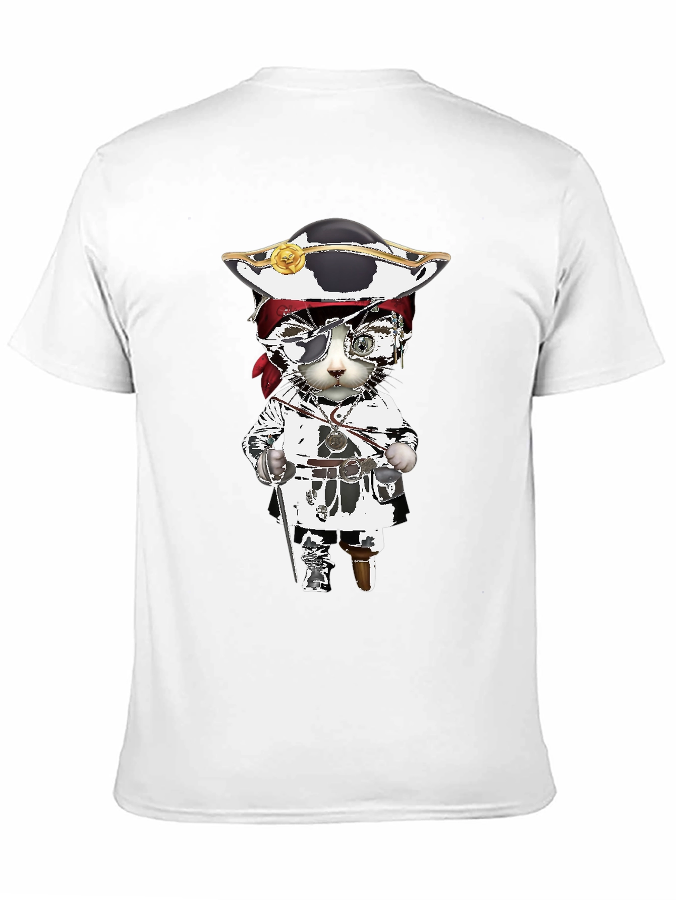 Pirate Cat Graphic T-Shirt