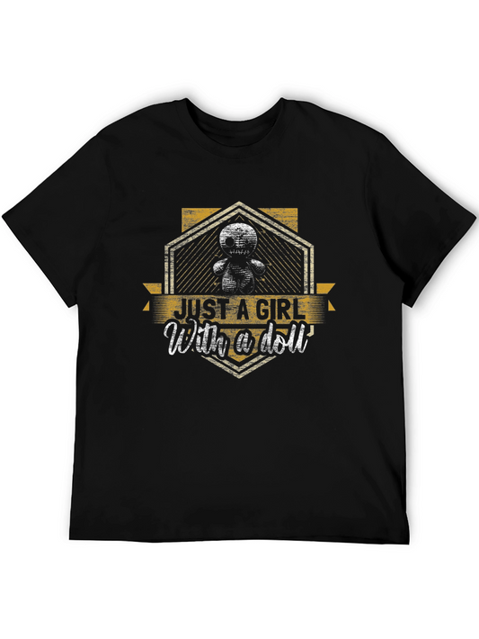 Just A Girl With A Doll Graphic T-Shirt