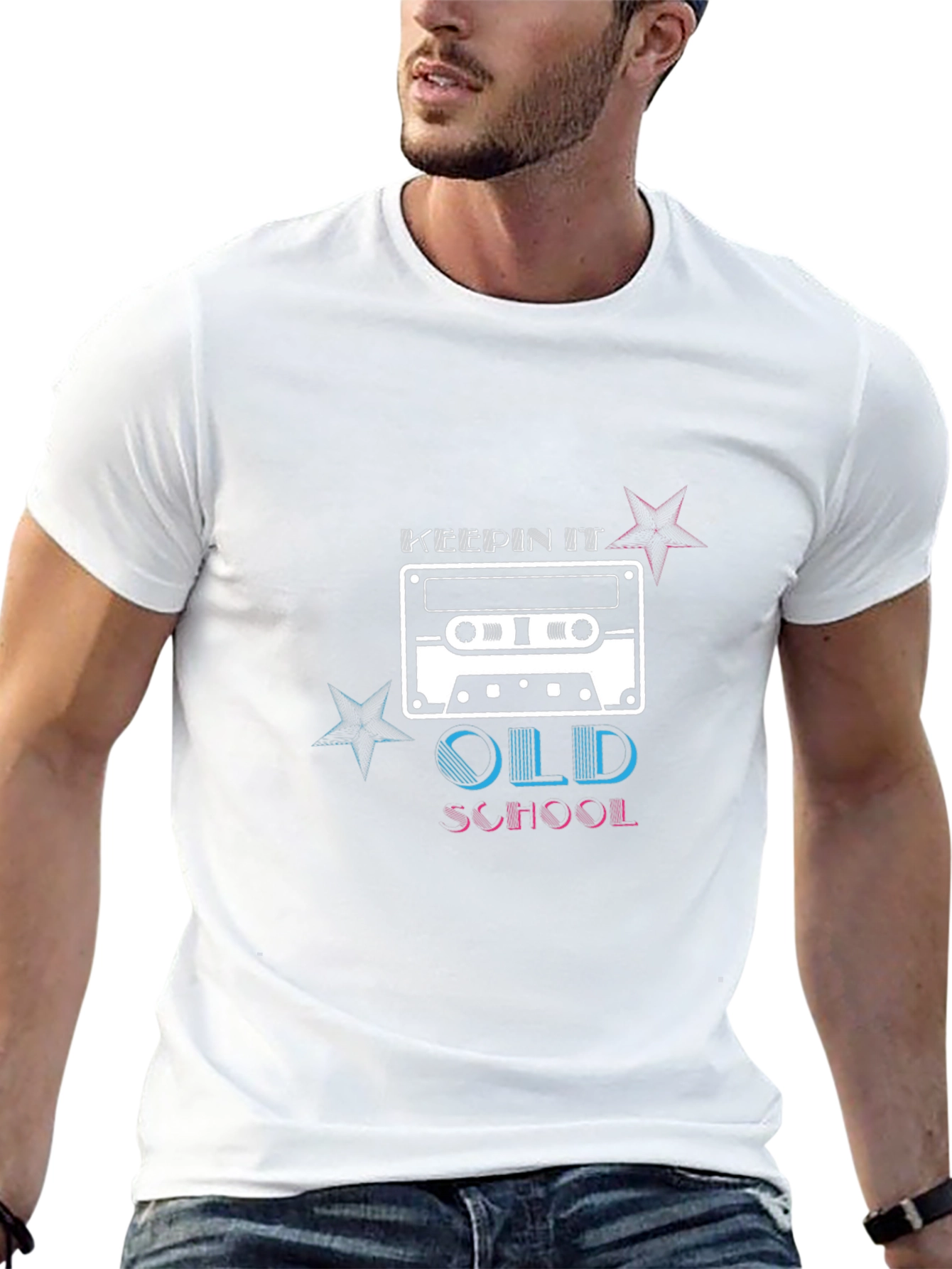 Keepin It Old School Cassette Tape Graphic T-Shirt