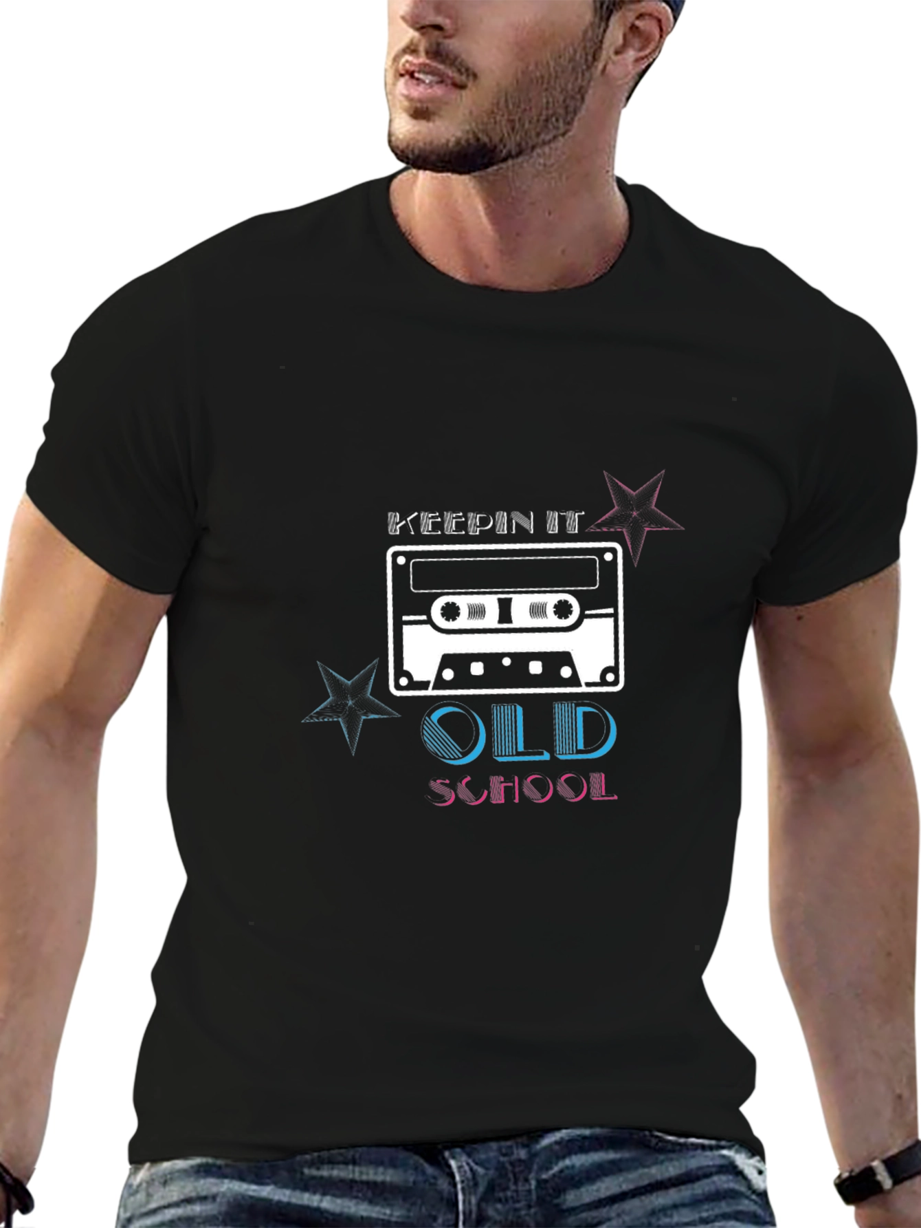 Keepin It Old School Cassette Tape Graphic T-Shirt