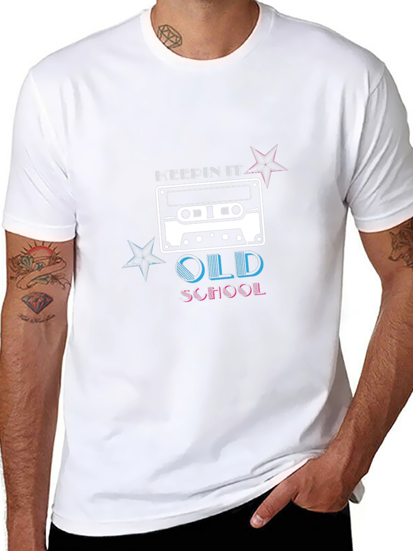 Keepin It Old School Cassette Tape Graphic T-Shirt