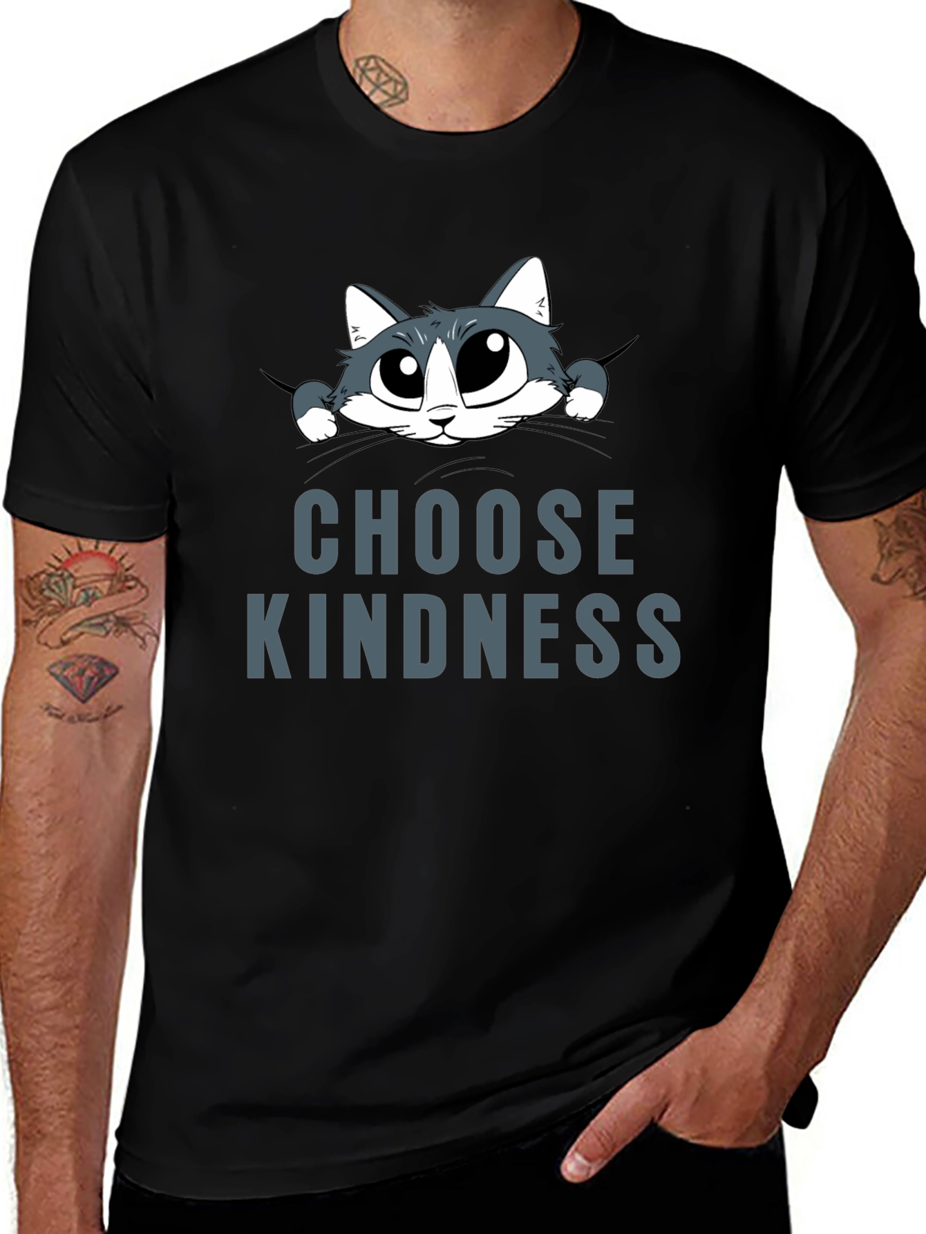 Choose Kindness Cat Graphic Tee