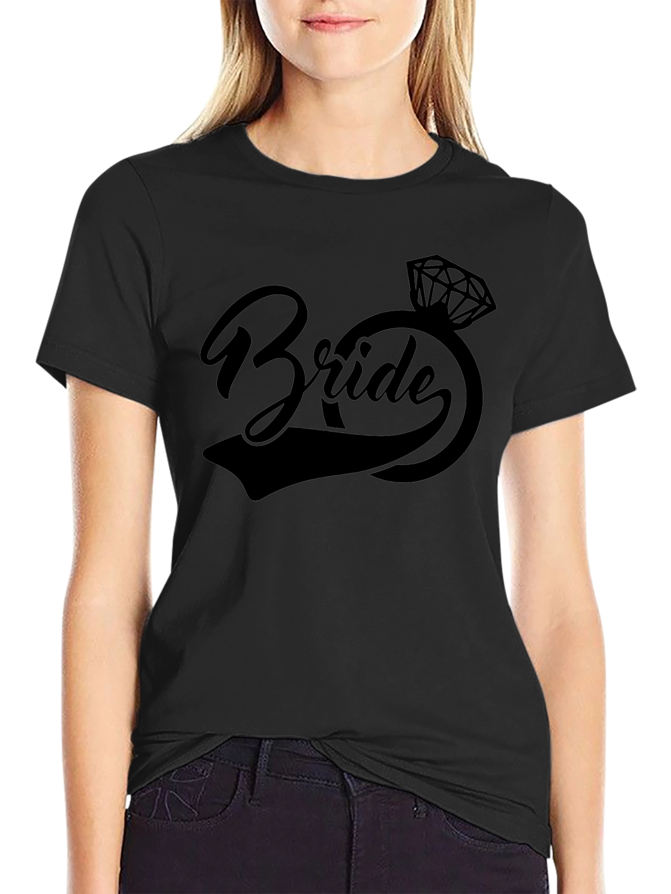 Bride Graphic Tee - Black Wedding Shirt