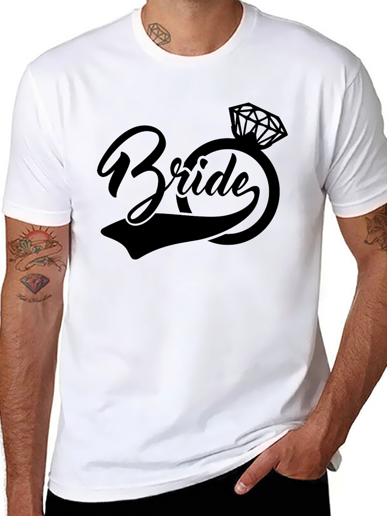 Bride Graphic Tee - Black Wedding Shirt