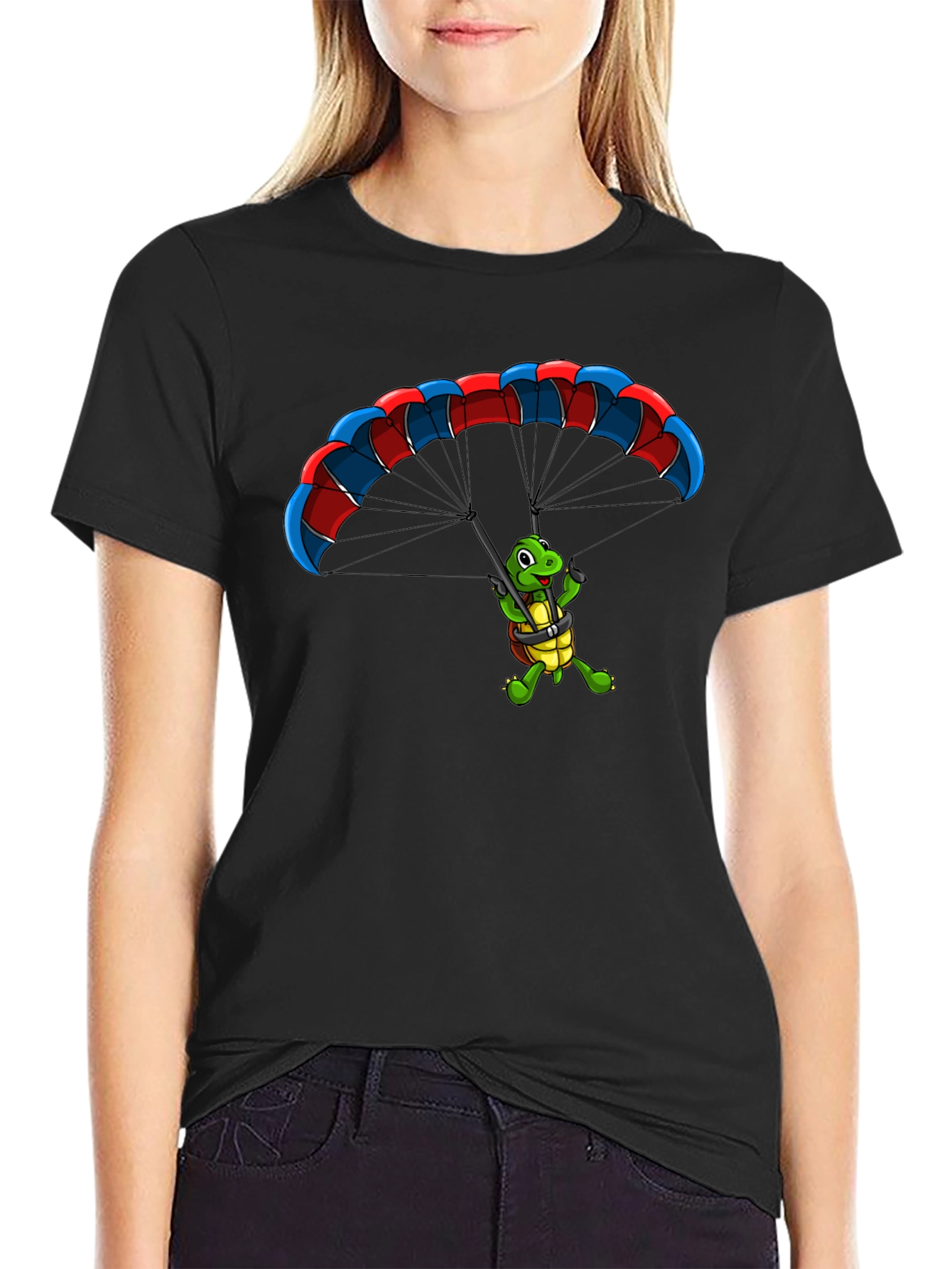 Turtle Parachute Graphic Tee - Fun & Unique Design
