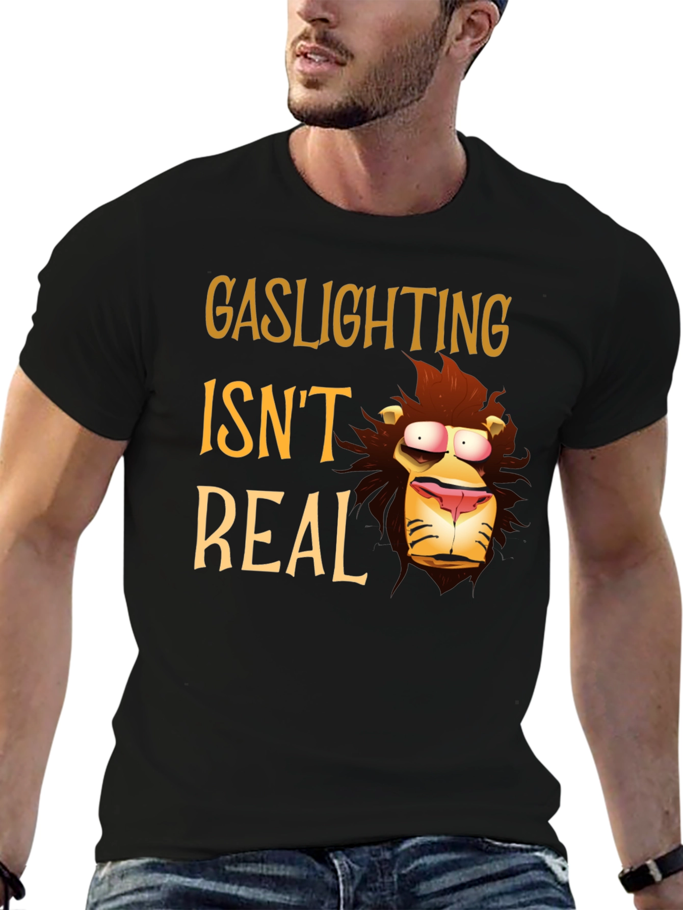 Gaslighting Isnt Real T-Shirt - Funny Cartoon Graphic