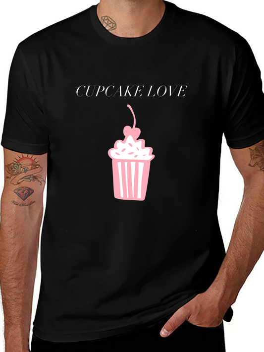 Cupcake Love Graphic T-Shirt - Black