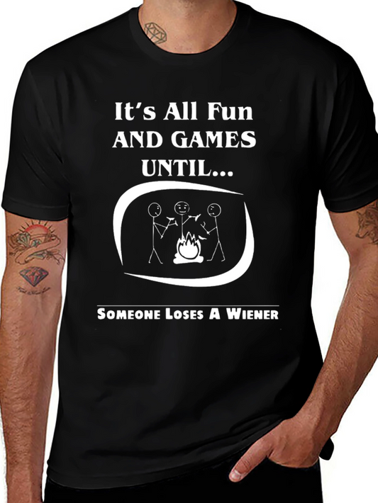 Funny Camping T-Shirt - Loses a Wiener Tee