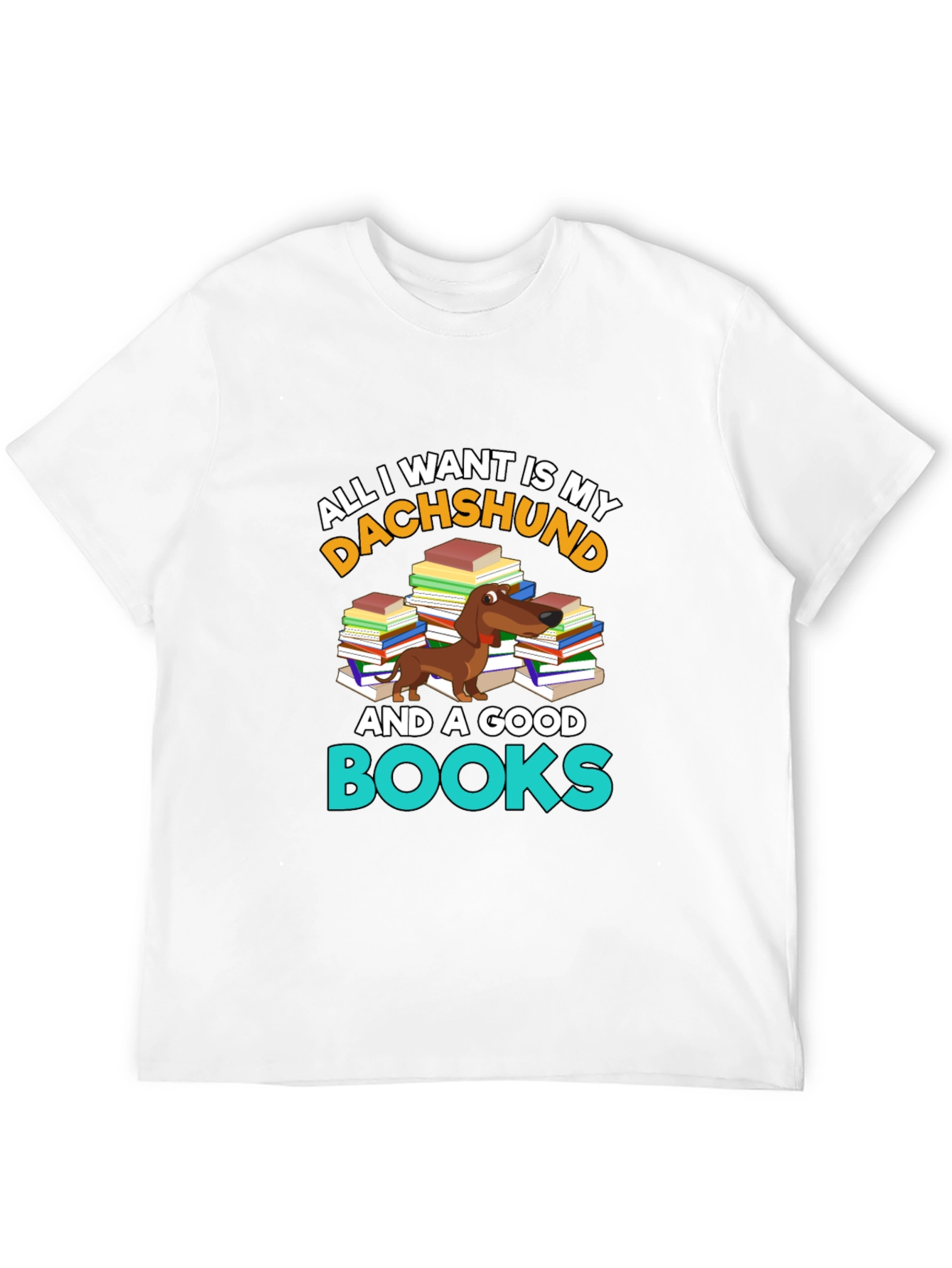 Dachshund and Books T-Shirt
