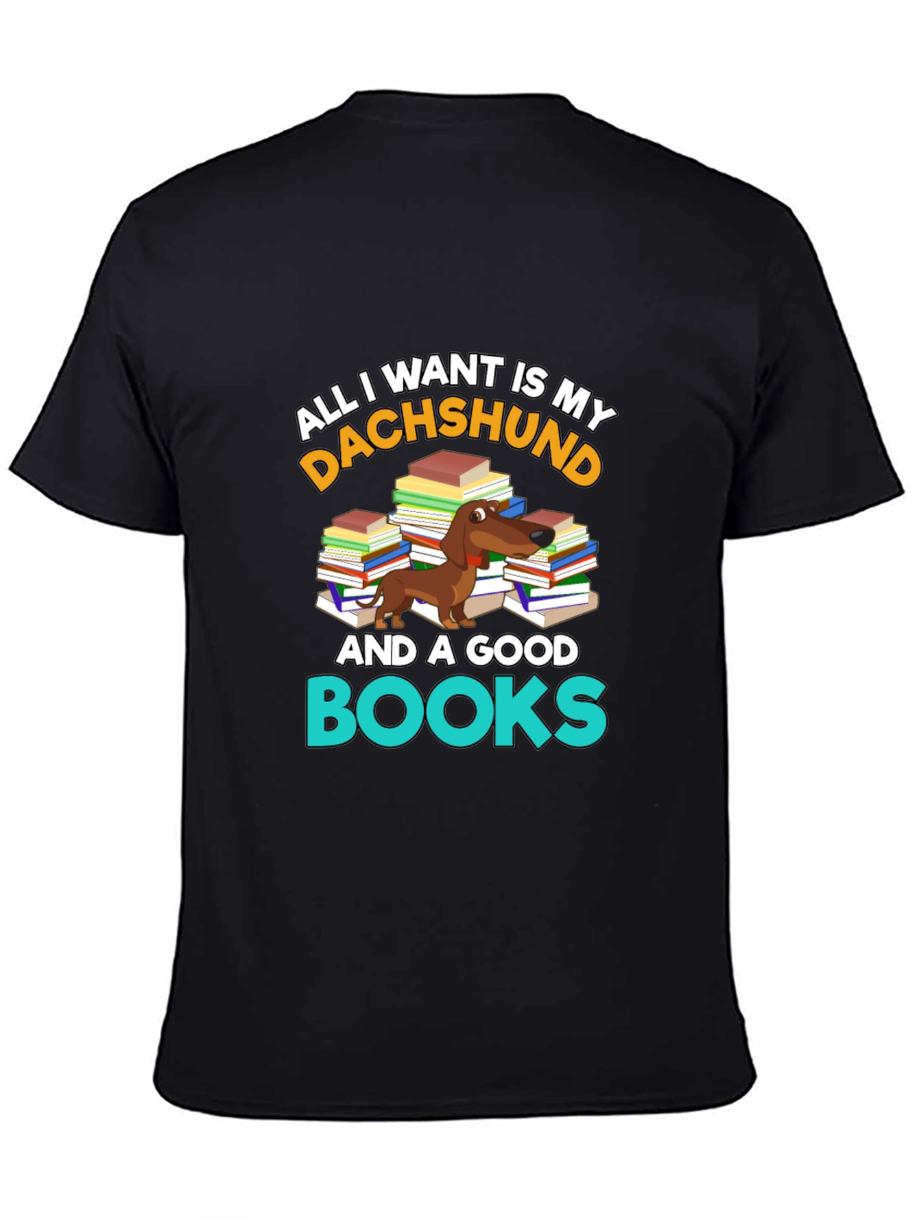Dachshund and Books T-Shirt