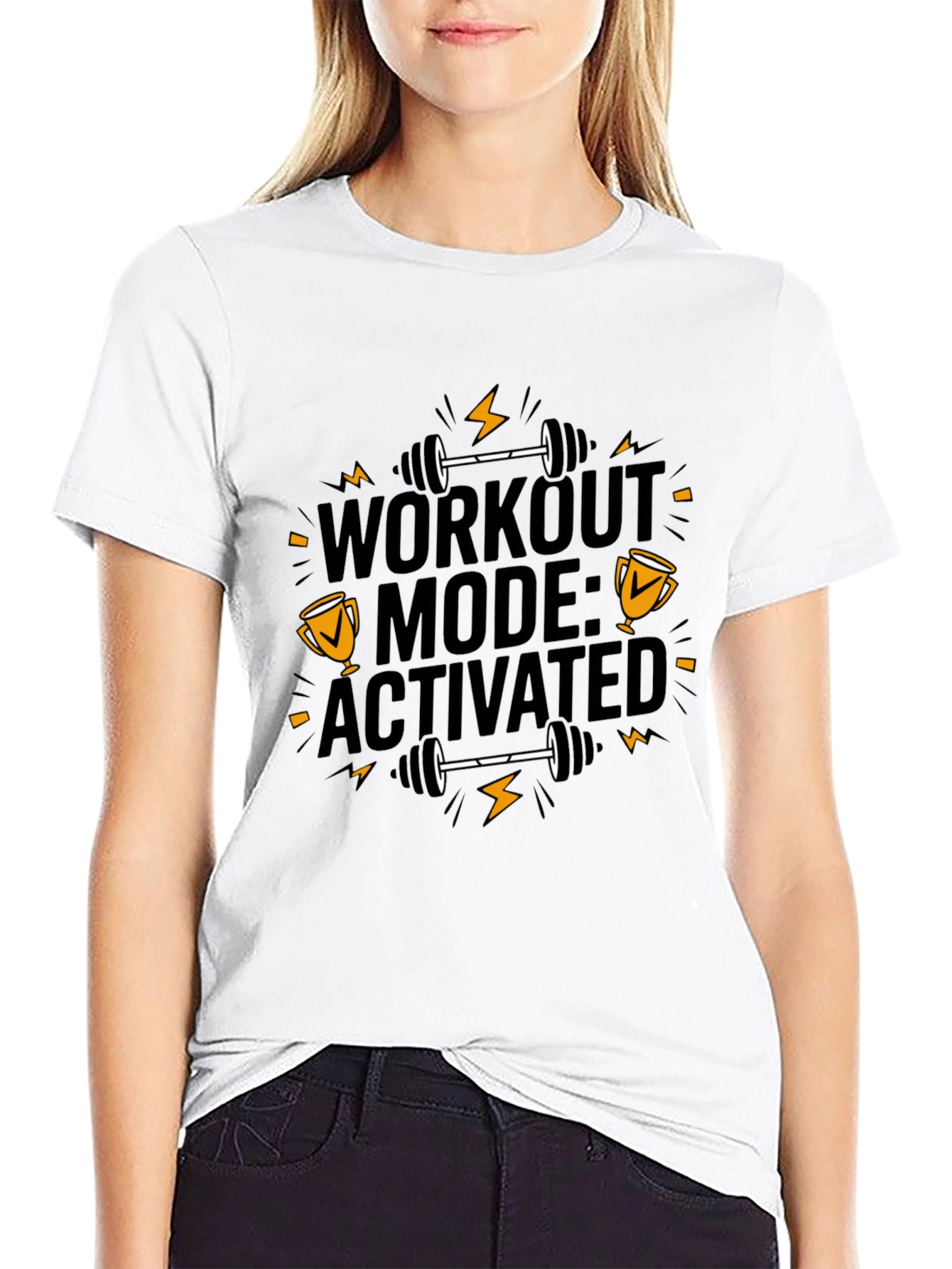 Workout Mode Activated Black T-Shirt