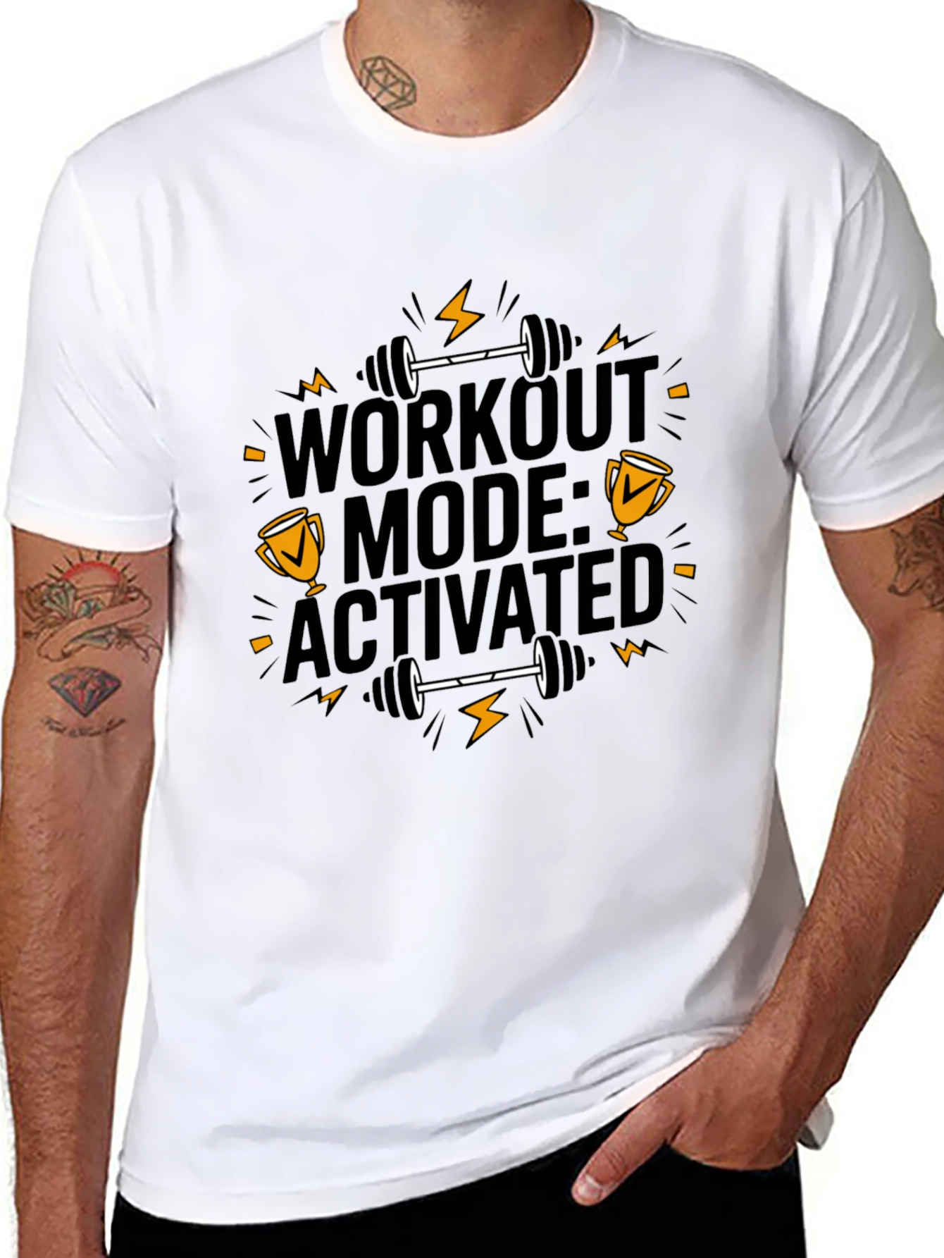 Workout Mode Activated Black T-Shirt