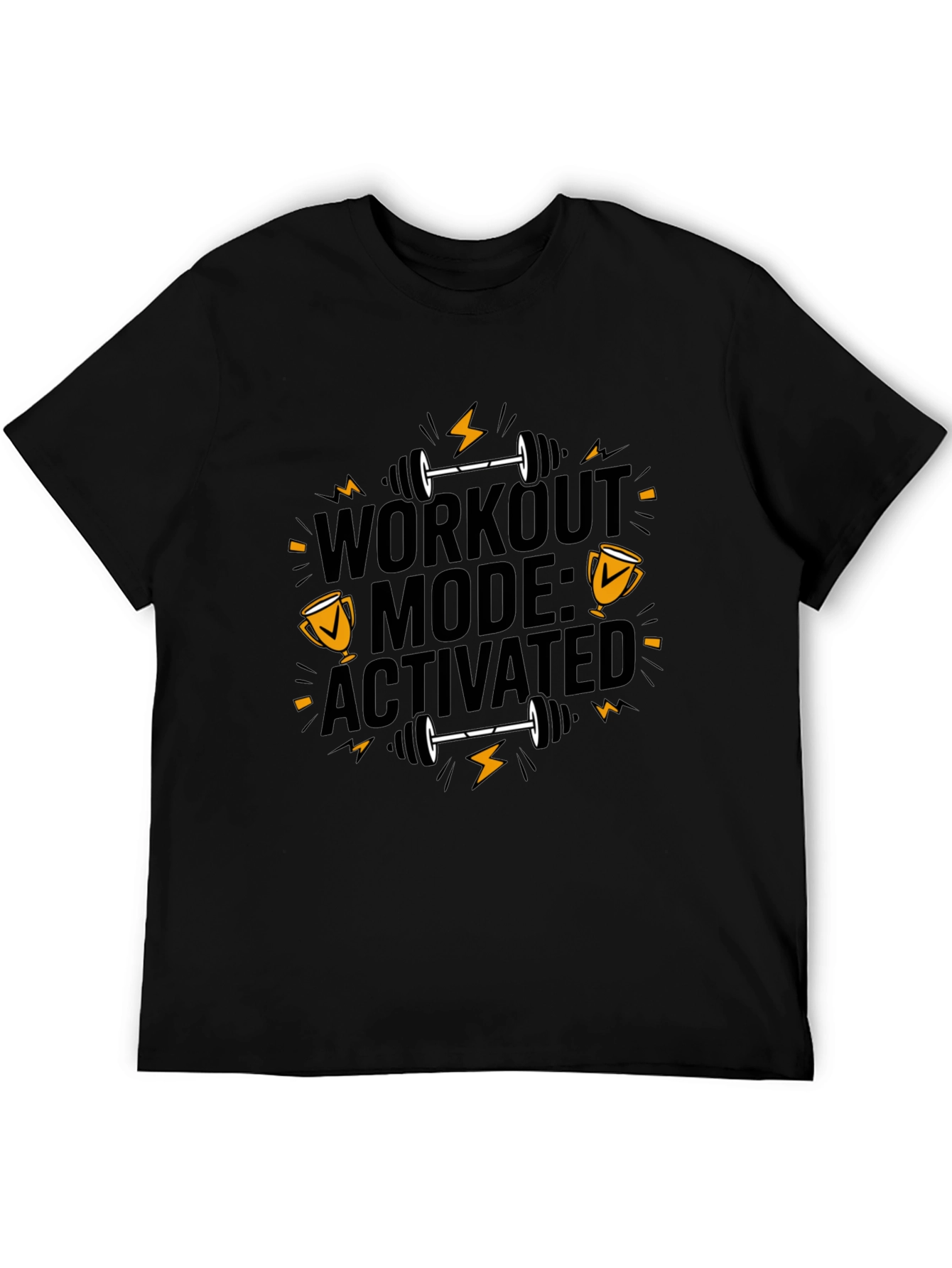 Workout Mode Activated Black T-Shirt