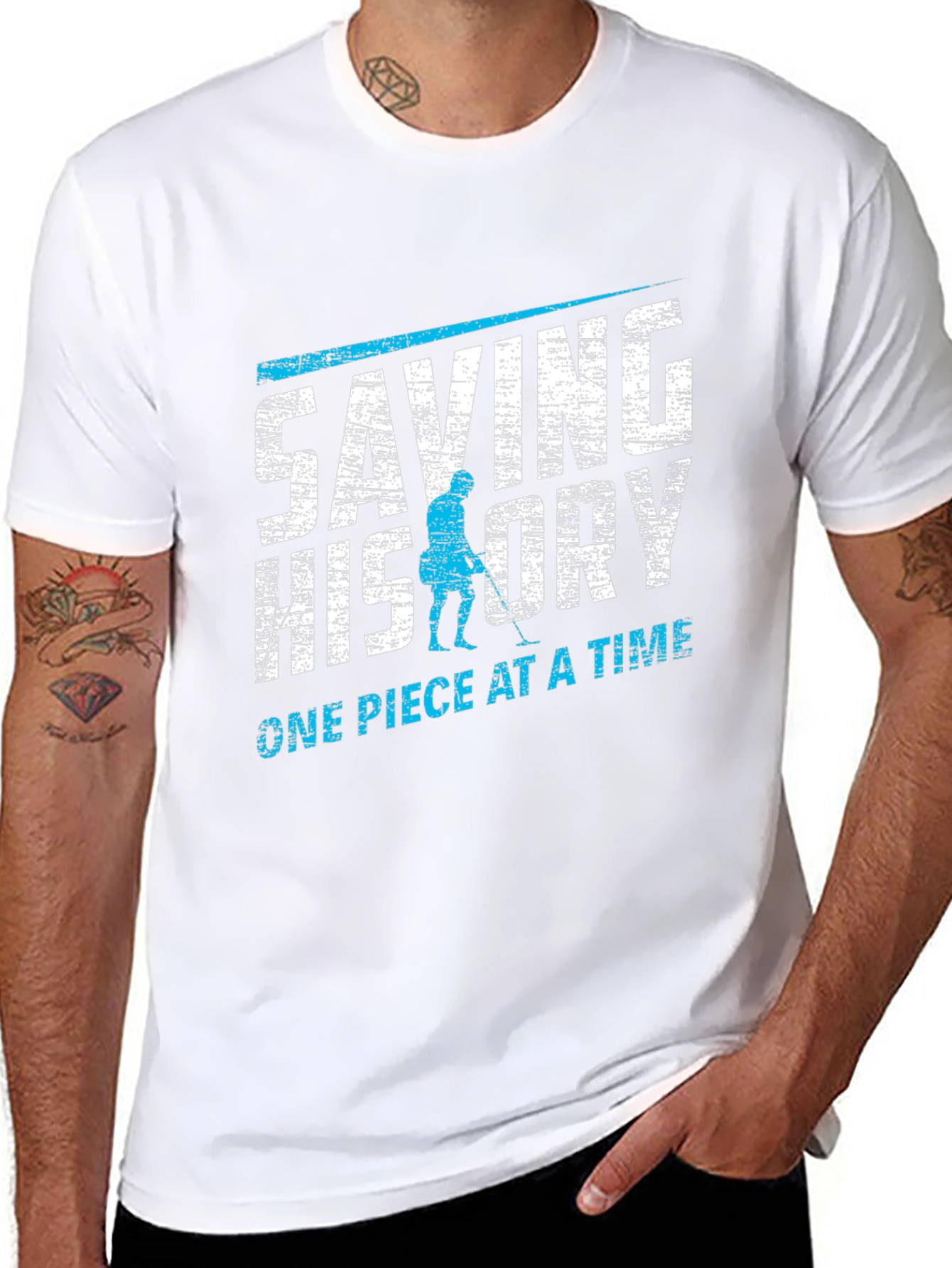 Saving History T-Shirt - Metal Detecting Design