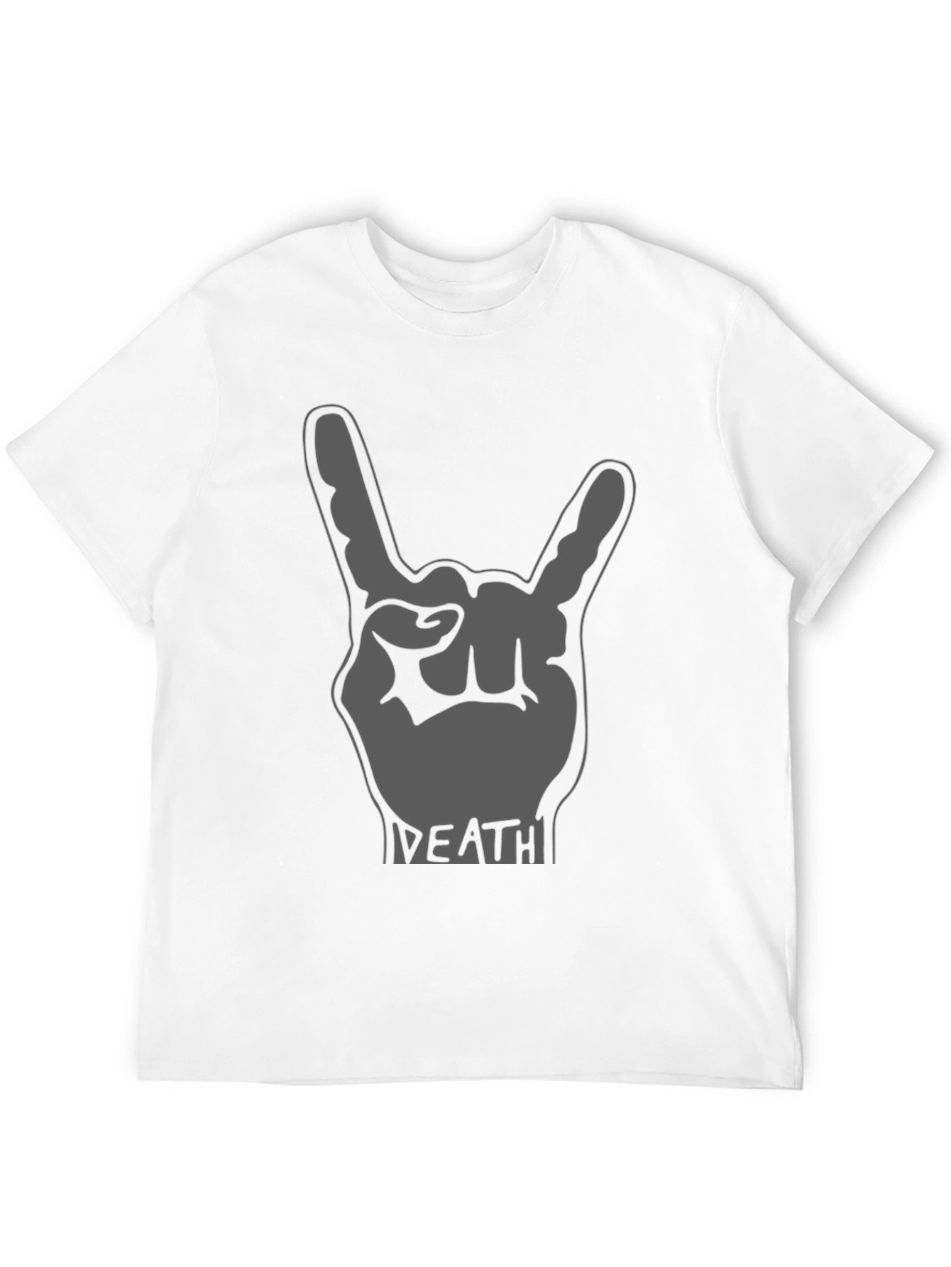 Rock On Graphic Tee - Death Metal Hand Gesture