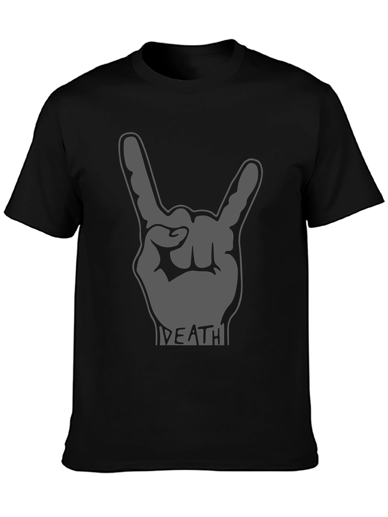 Rock On Graphic Tee - Death Metal Hand Gesture