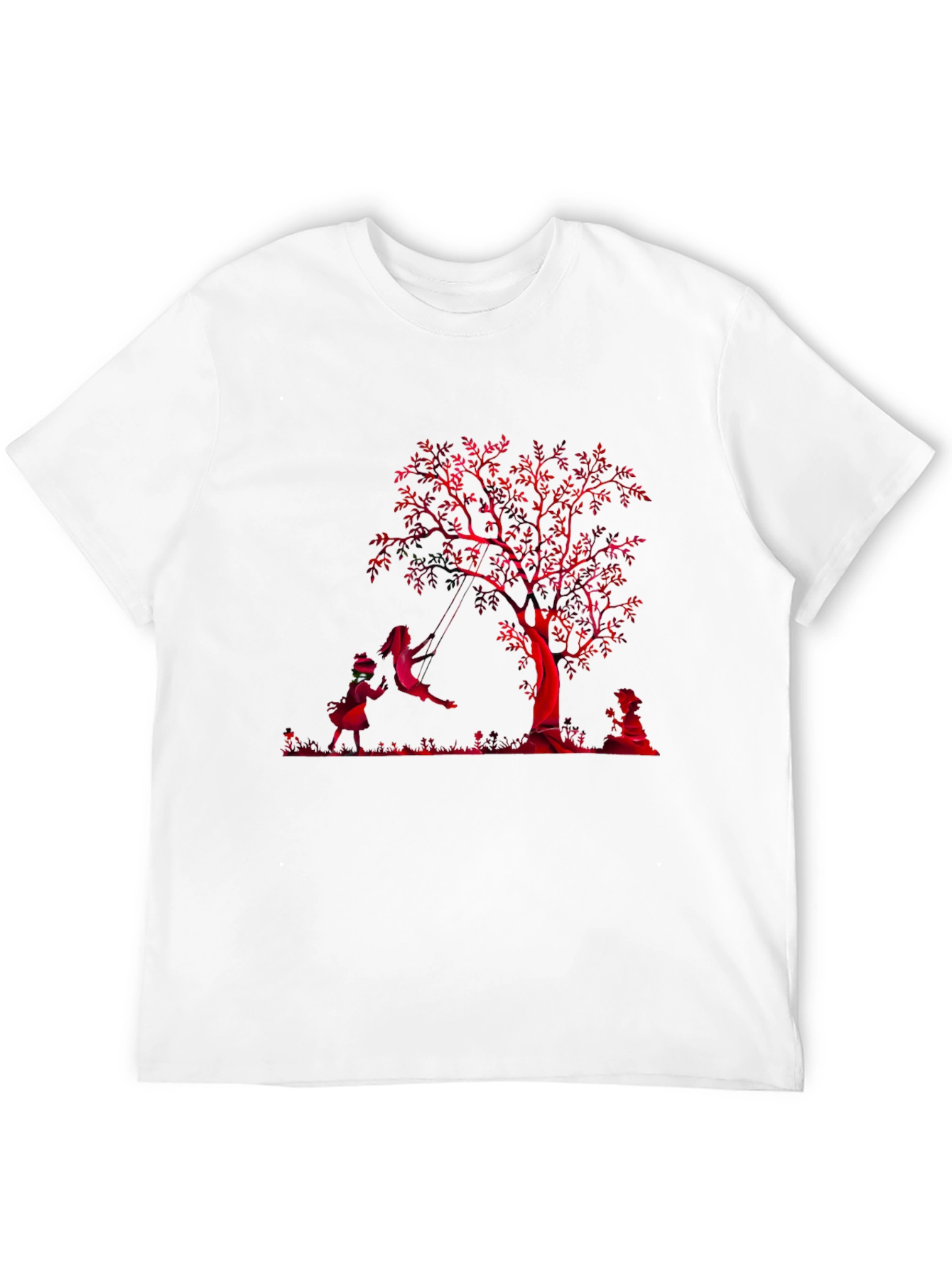 Red Tree Graphic Tee - Black