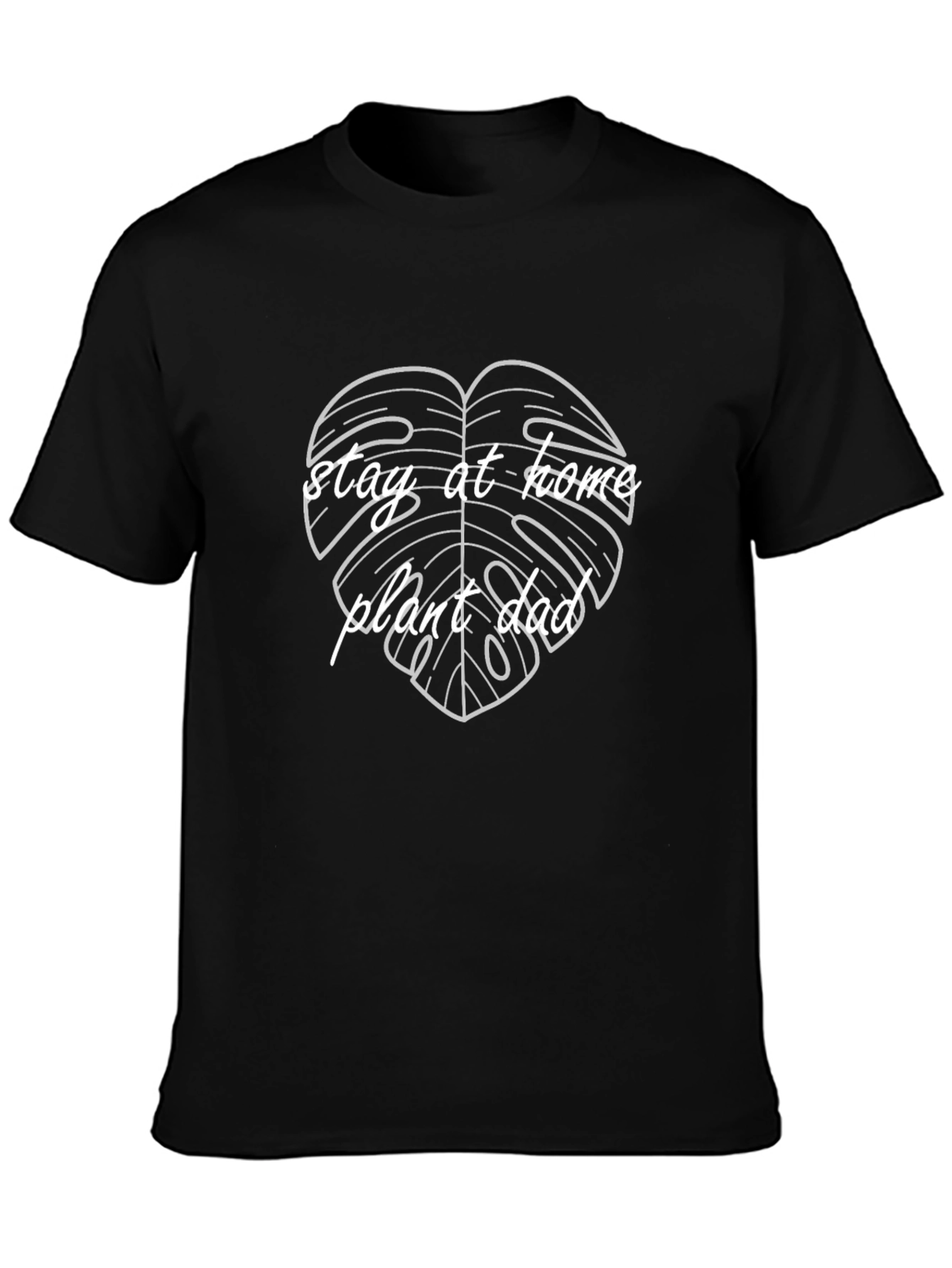 Stay-at-Home Plant Dad Graphic Tee - Black Cotton T-Shirt