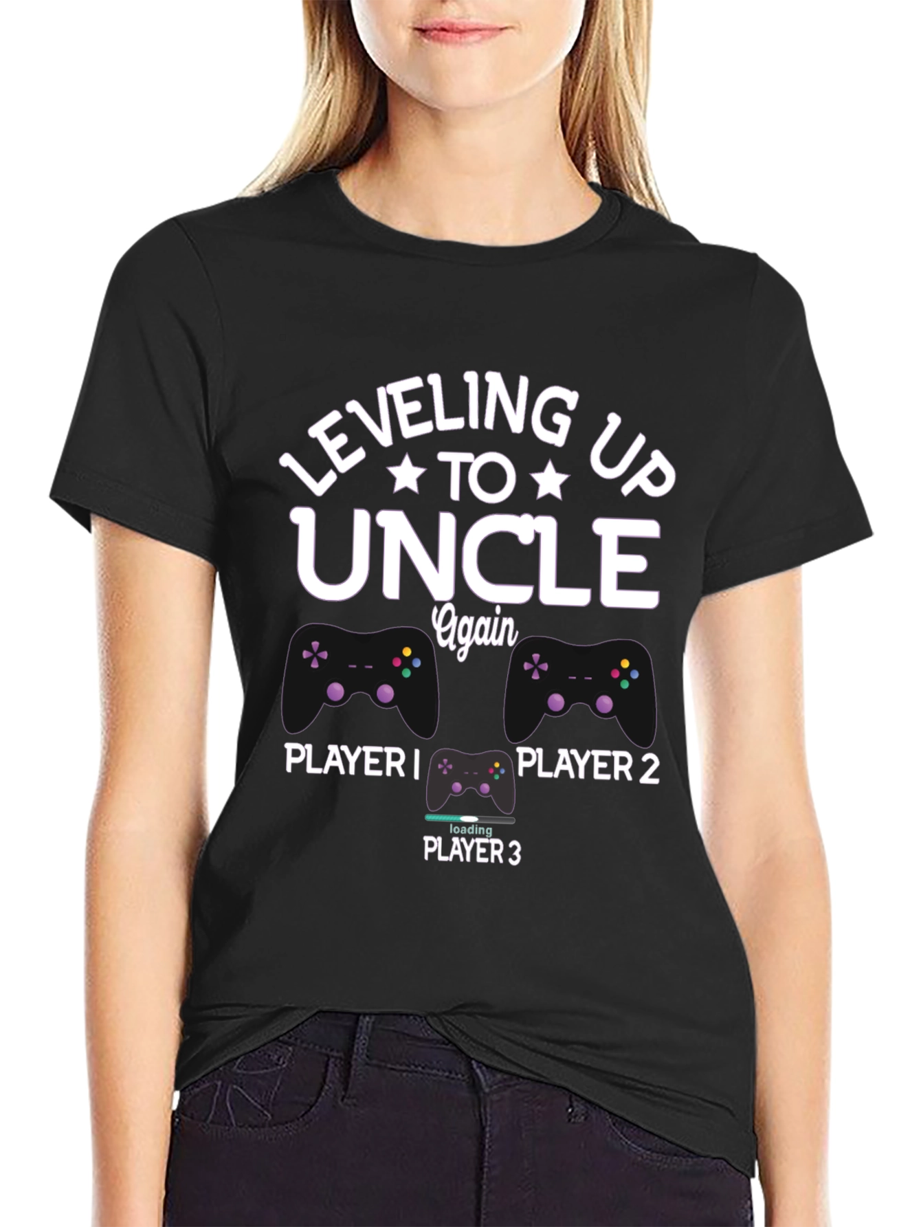 Leveling Up to Uncle Again Gaming T-Shirt