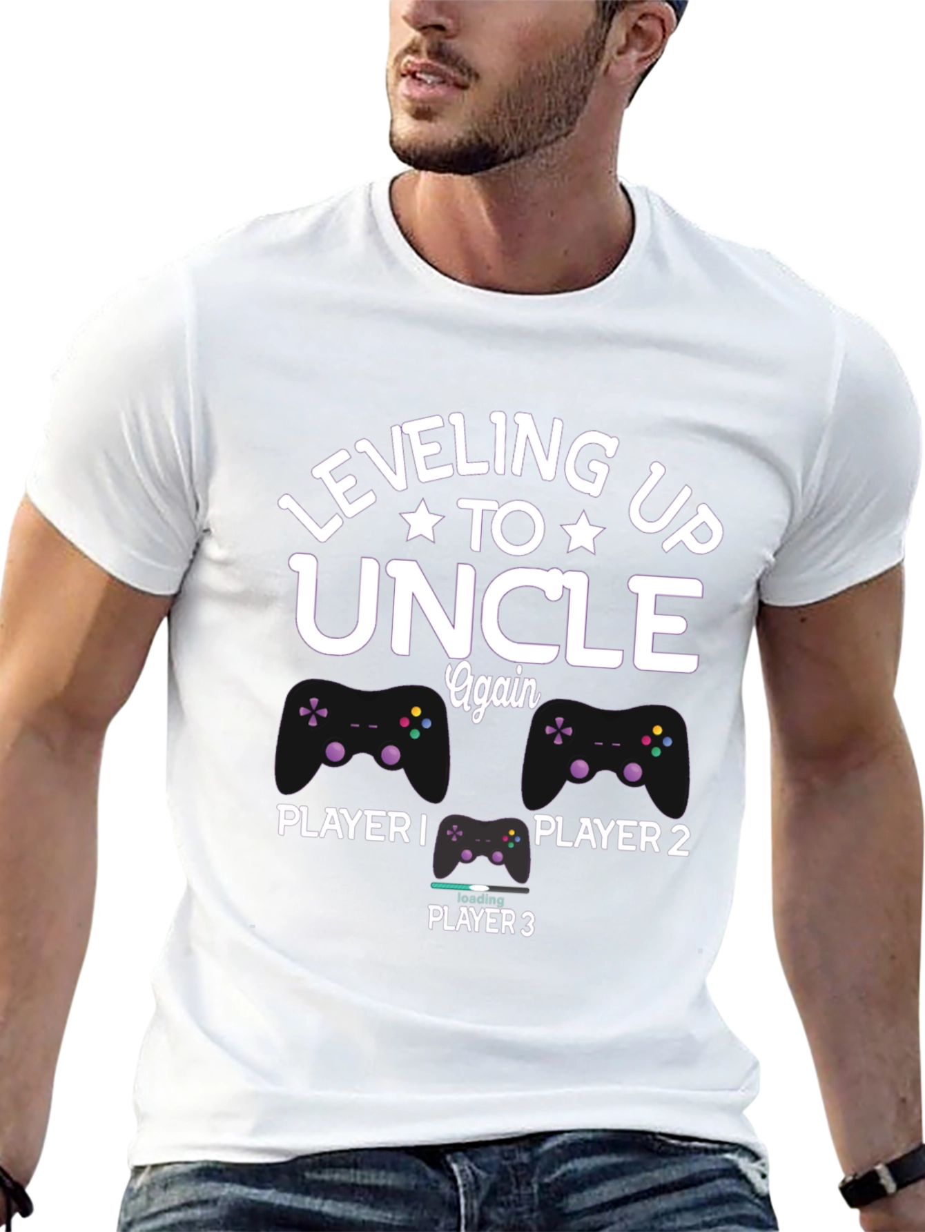 Leveling Up to Uncle Again Gaming T-Shirt