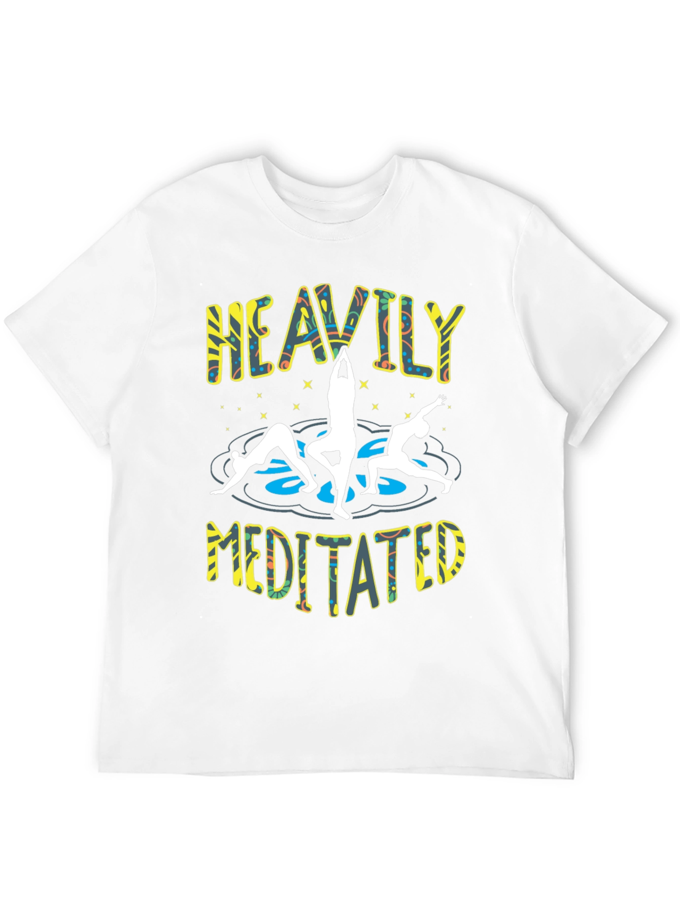 Heavily Meditated Yoga Black T-Shirt