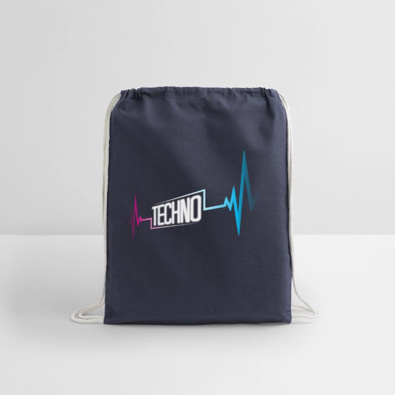 Techno Heartbeat EKG Pulse Music Party Frequency