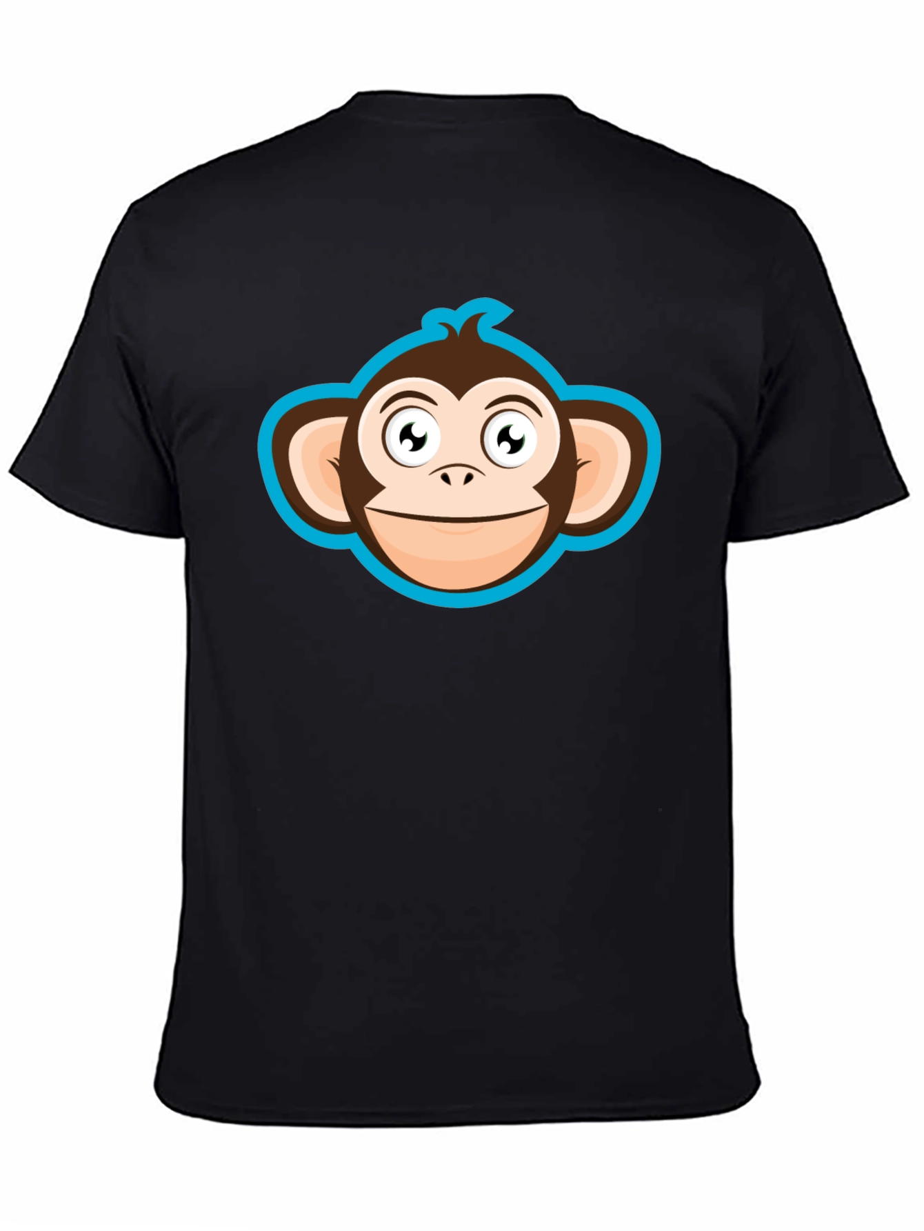 Monkey Face Black T-Shirt