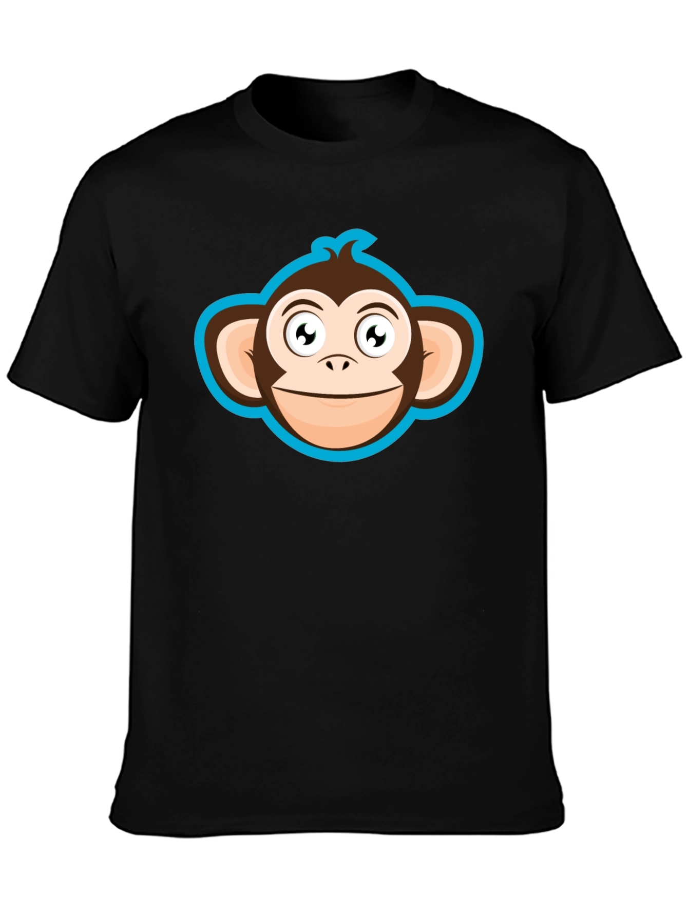 Monkey Face Black T-Shirt