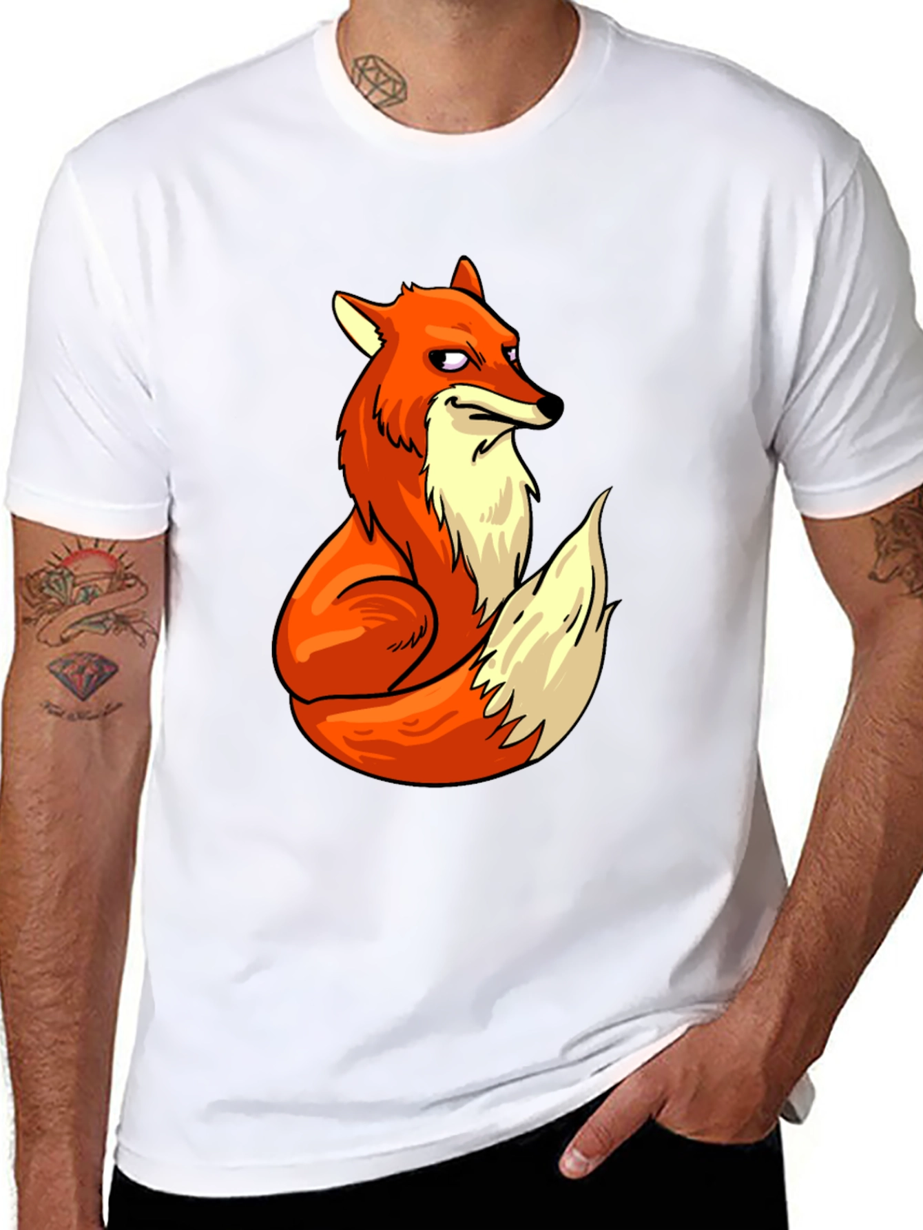 Fox Graphic T-Shirt - Cool Cartoon Design