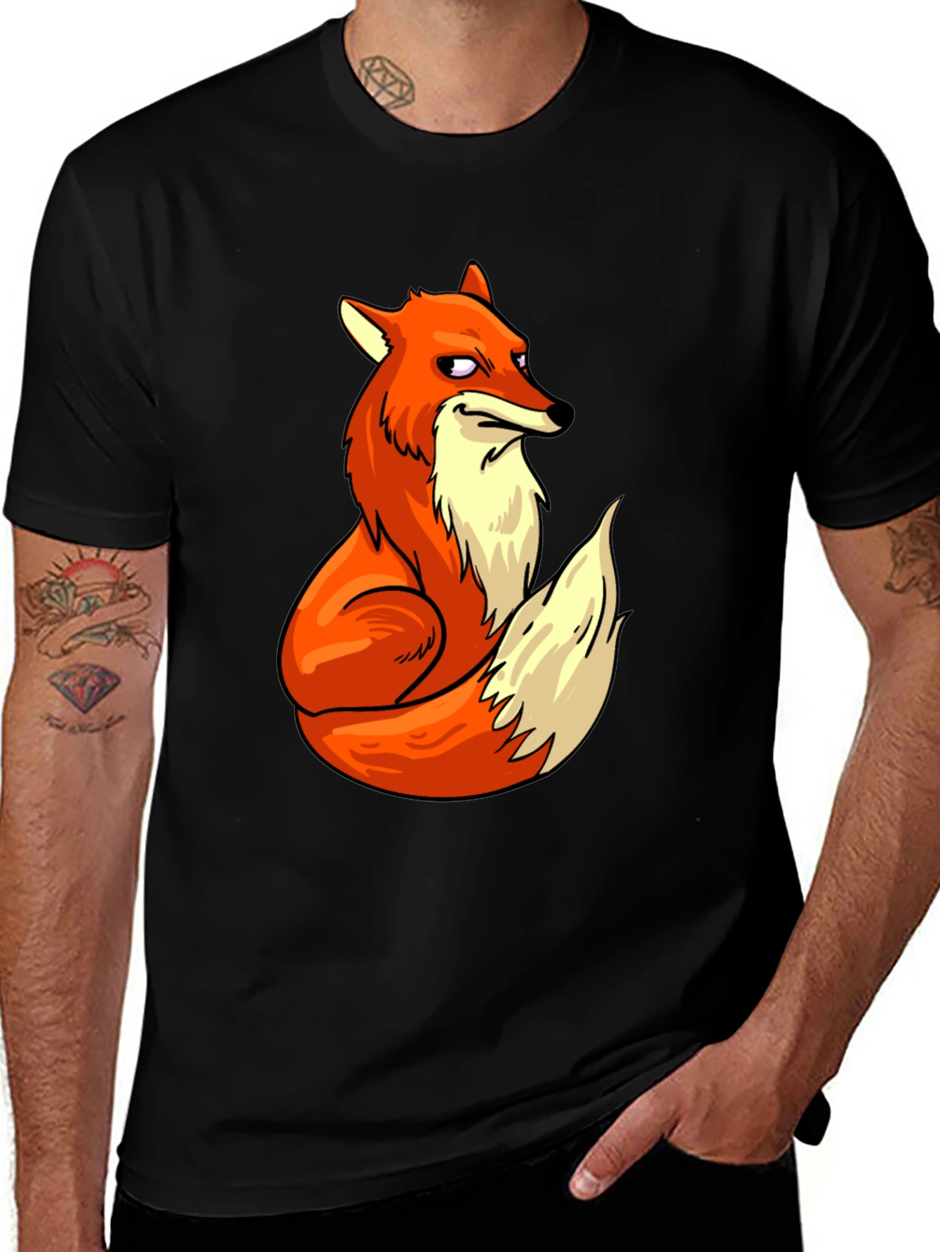 Fox Graphic T-Shirt - Cool Cartoon Design