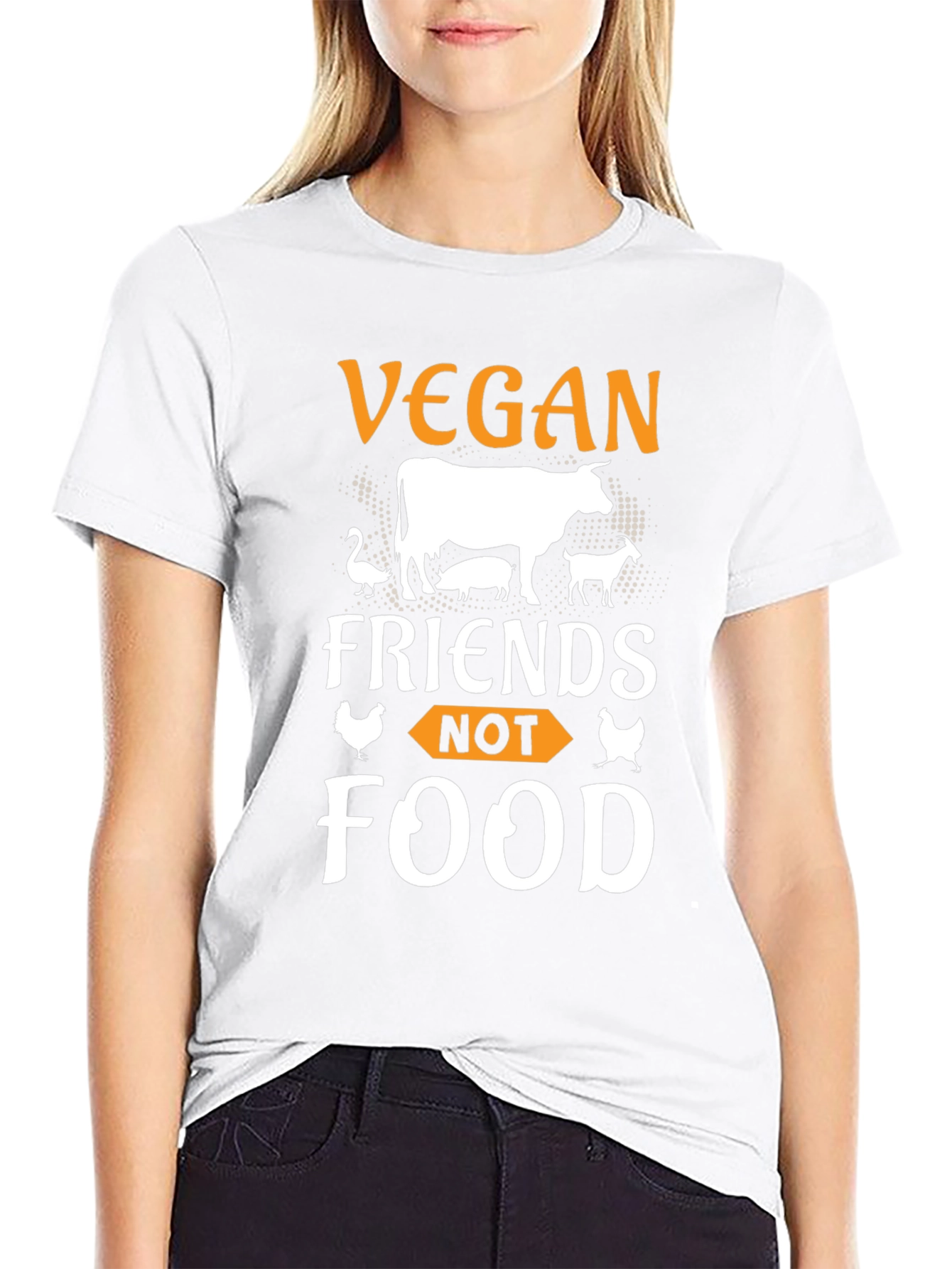 Vegan Friends Not Food Graphic Tee