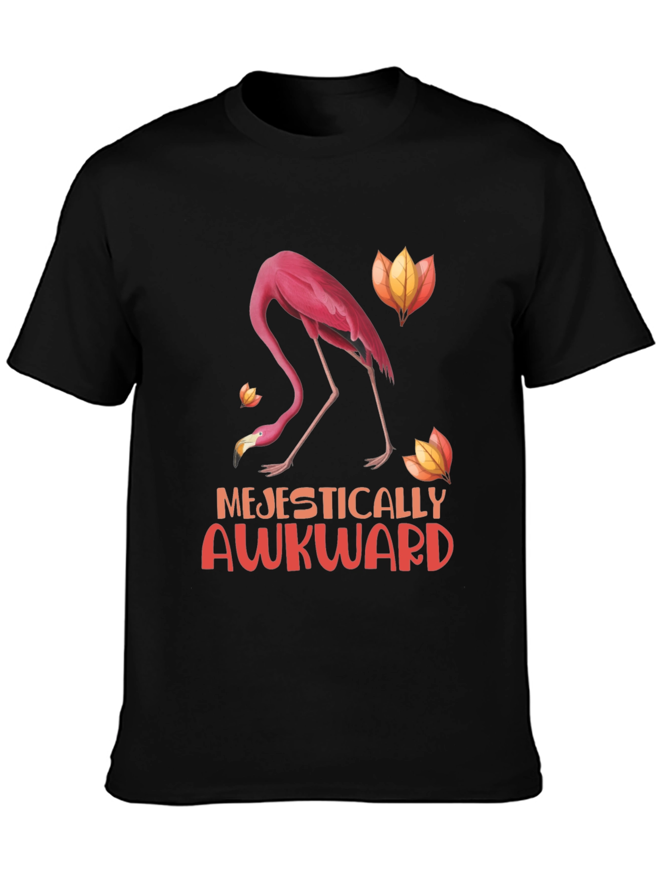 Majestically Awkward Flamingo Graphic Tee