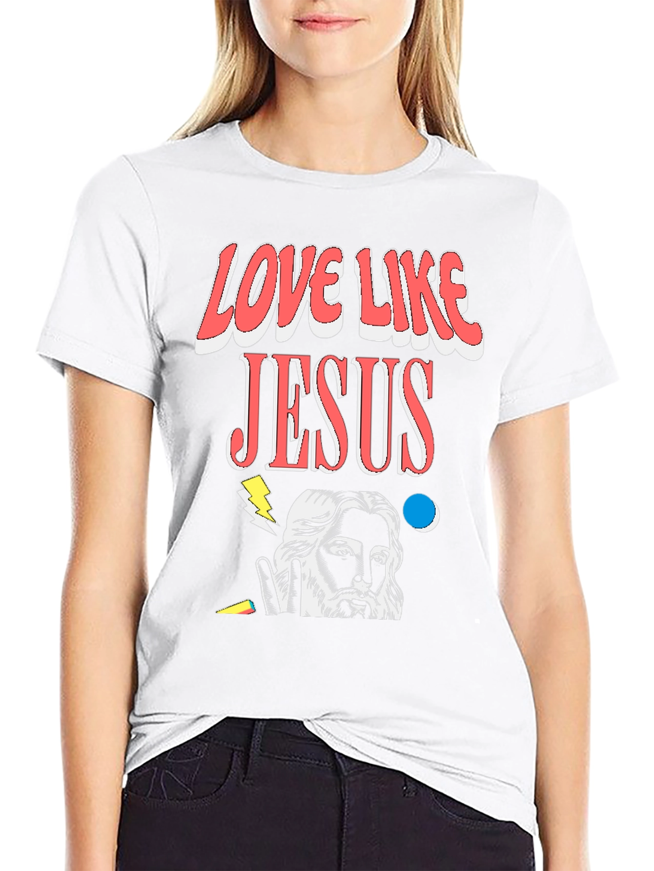 Love Like Jesus Graphic T-Shirt - Black Cotton Blend