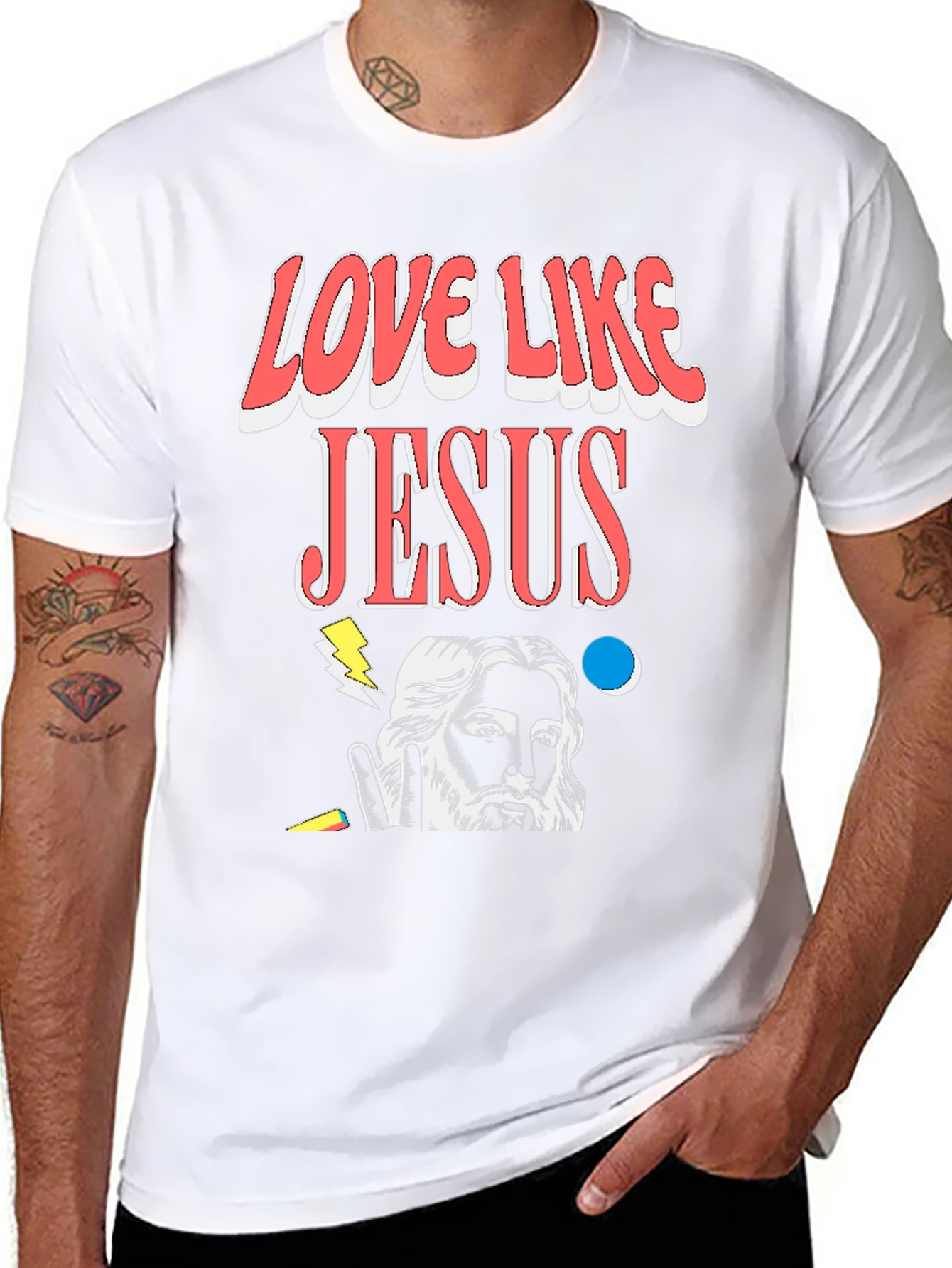 Love Like Jesus Graphic T-Shirt - Black Cotton Blend