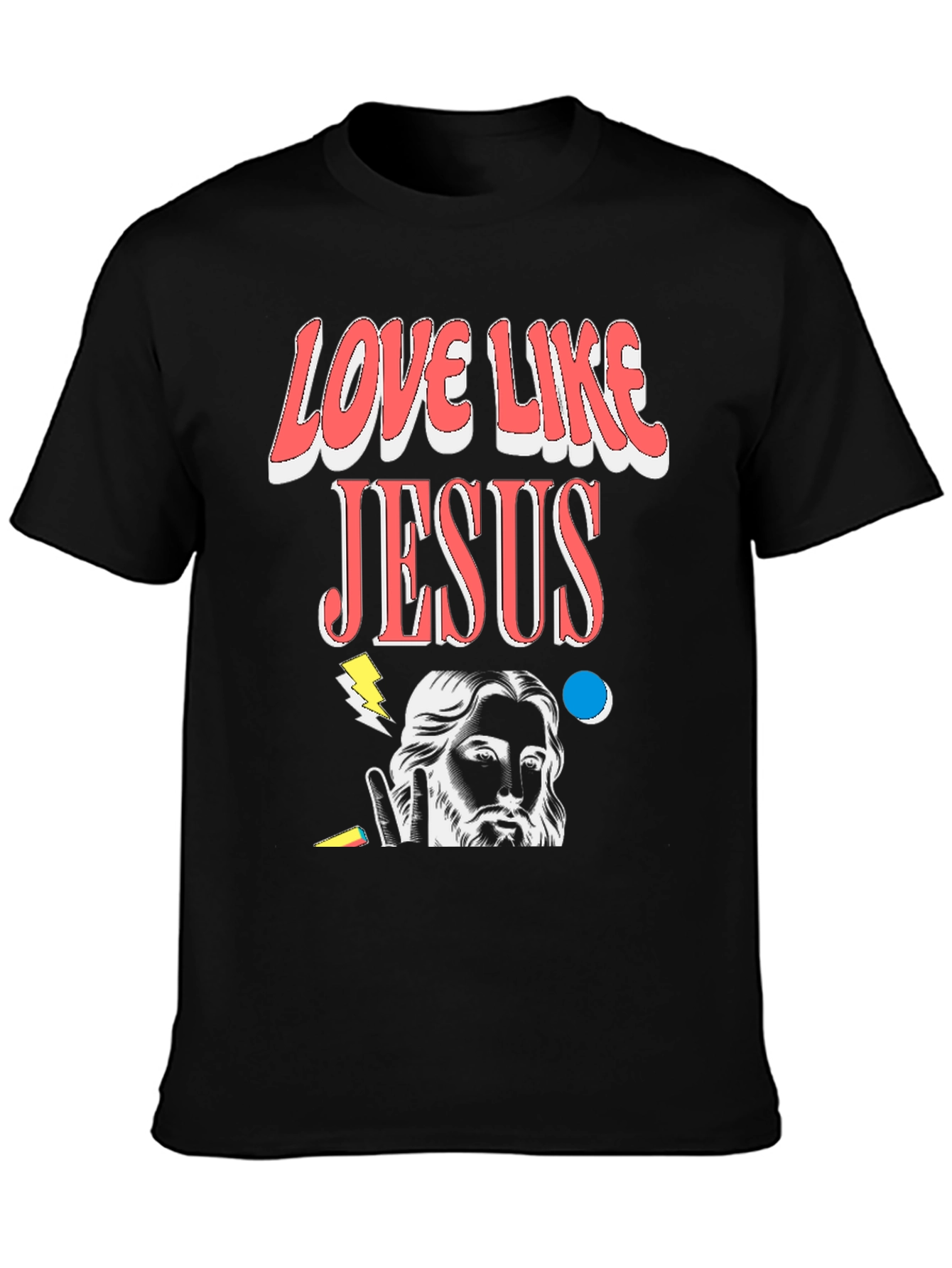 Love Like Jesus Graphic T-Shirt - Black Cotton Blend