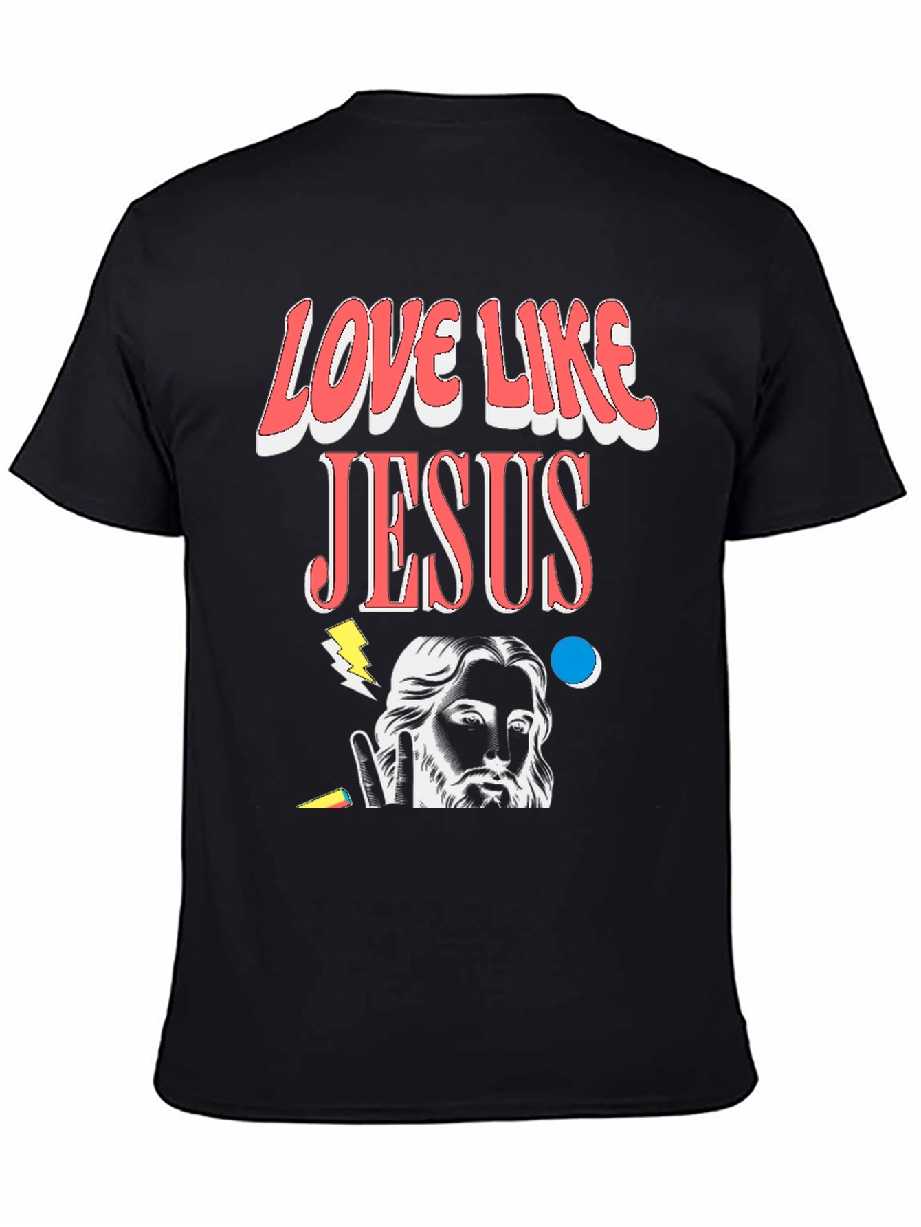 Love Like Jesus Graphic T-Shirt - Black Cotton Blend