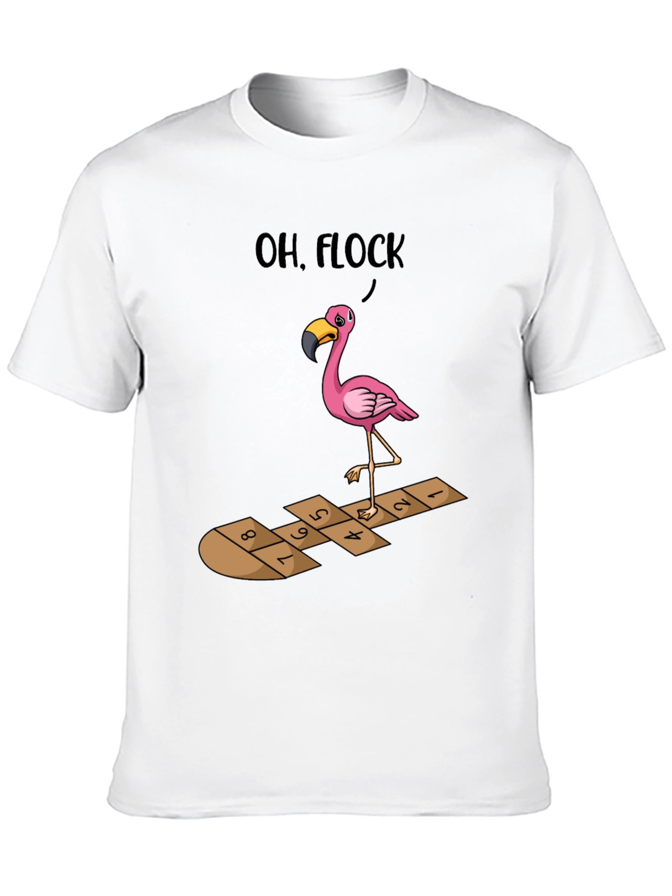 Oh Flock! Flamingo Hopscotch Graphic Tee