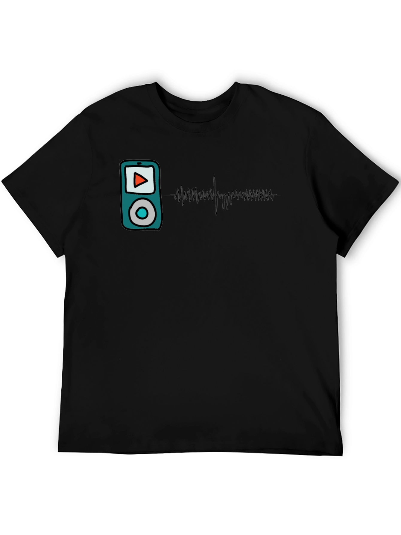 Music Player Graphic T-Shirt - Modern Style
