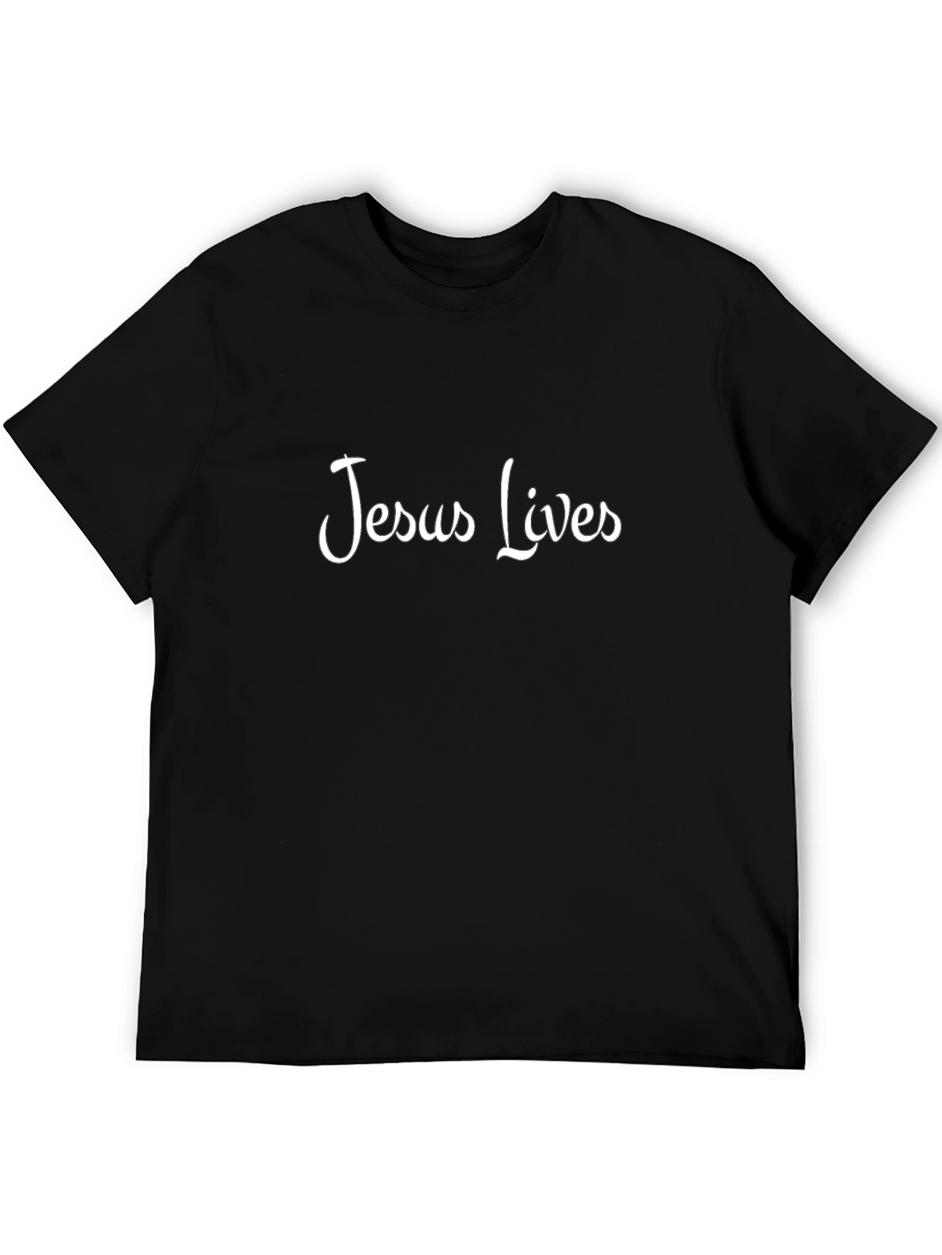 Jesus Lives Black Crew Neck T-Shirt