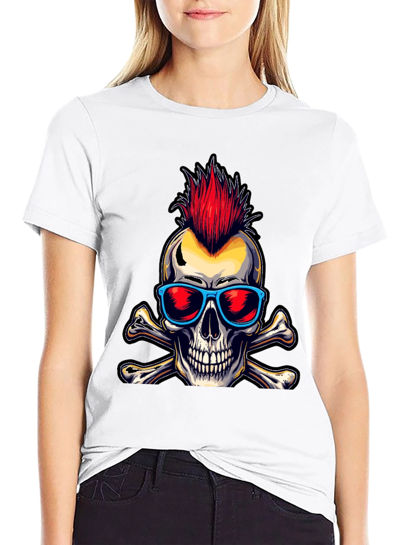 Punk Skull & Crossbones Graphic Tee