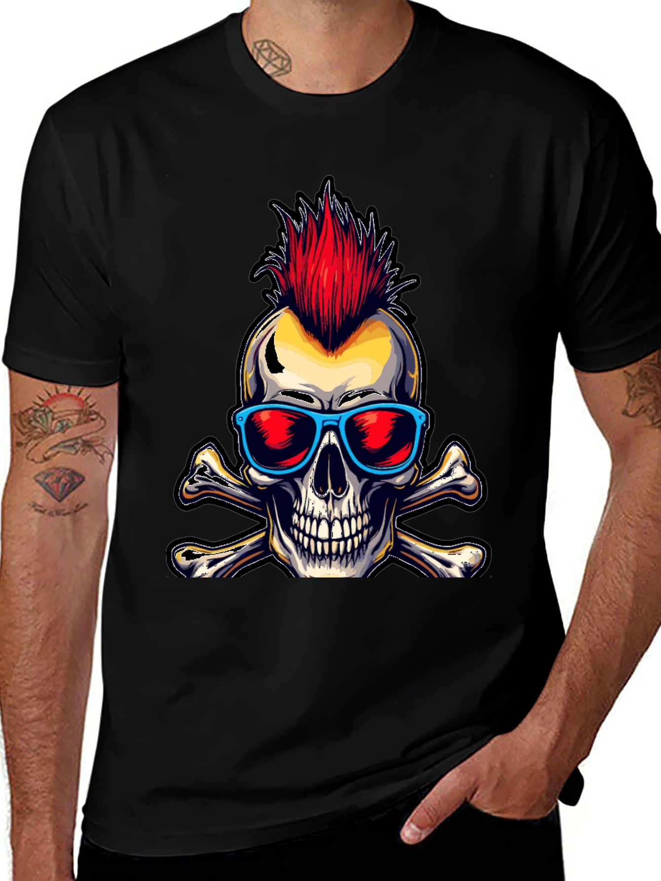 Punk Skull & Crossbones Graphic Tee