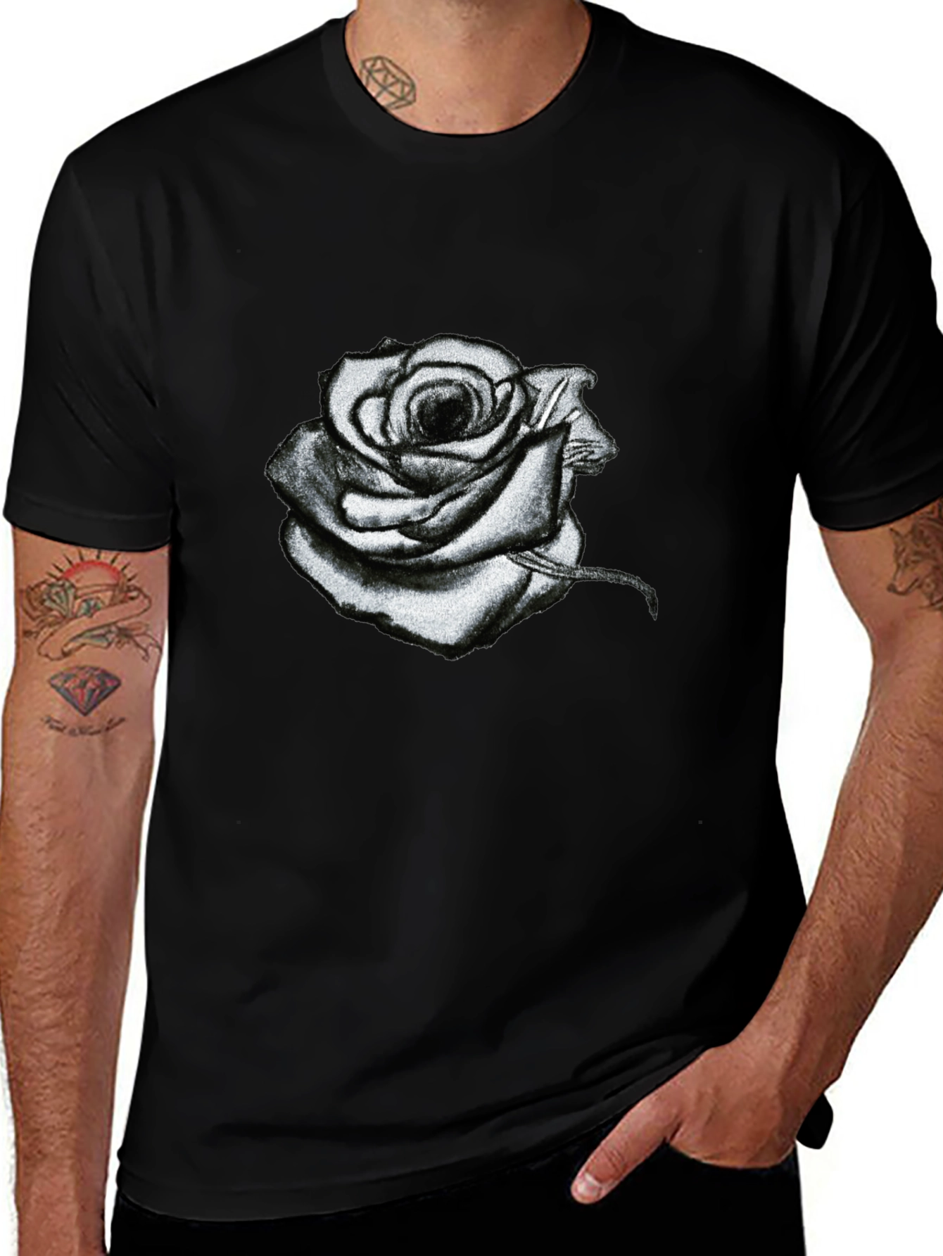 Black Rose Graphic T-Shirt