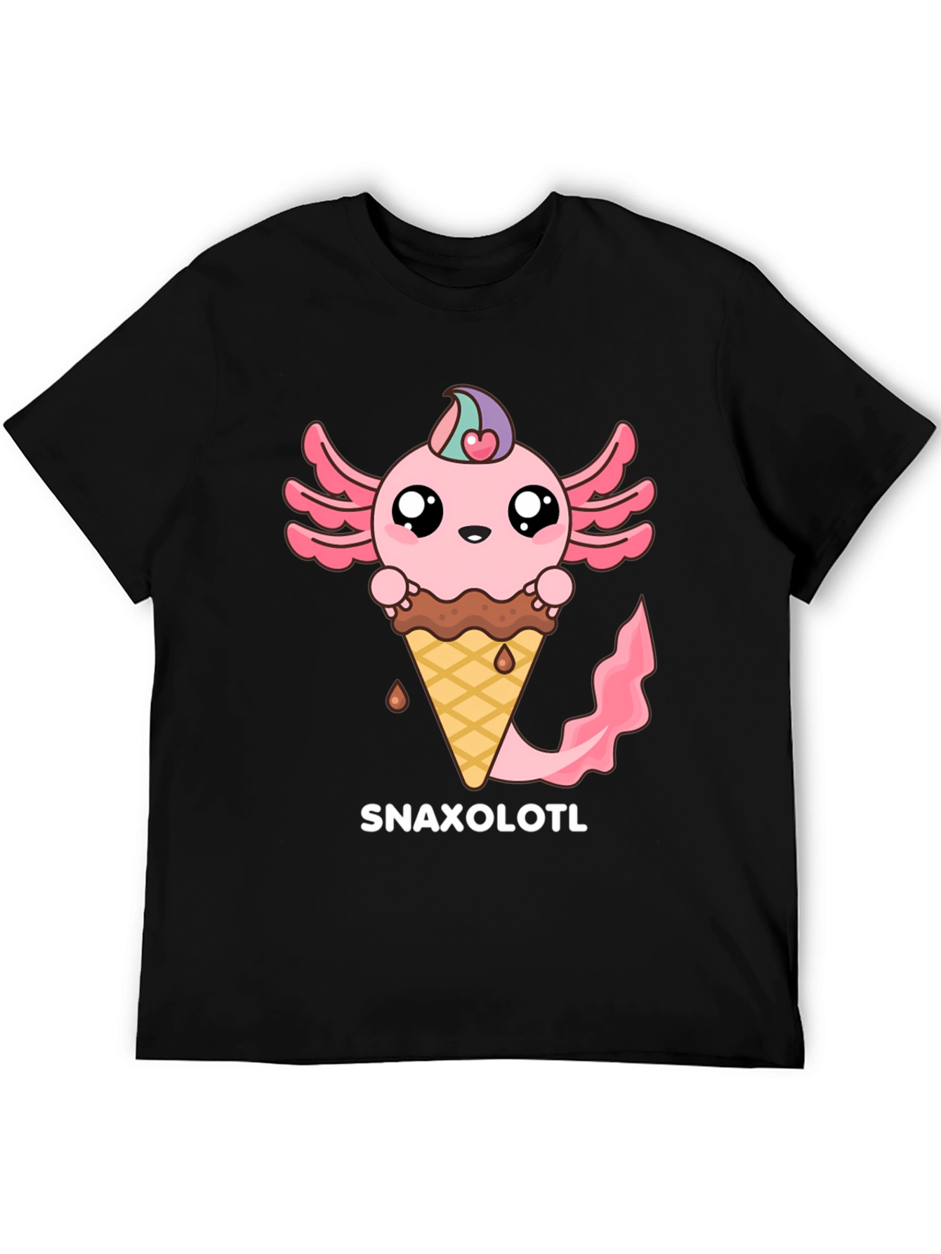 Snaxolotl T-Shirt - Axolotl Ice Cream Cone Tee