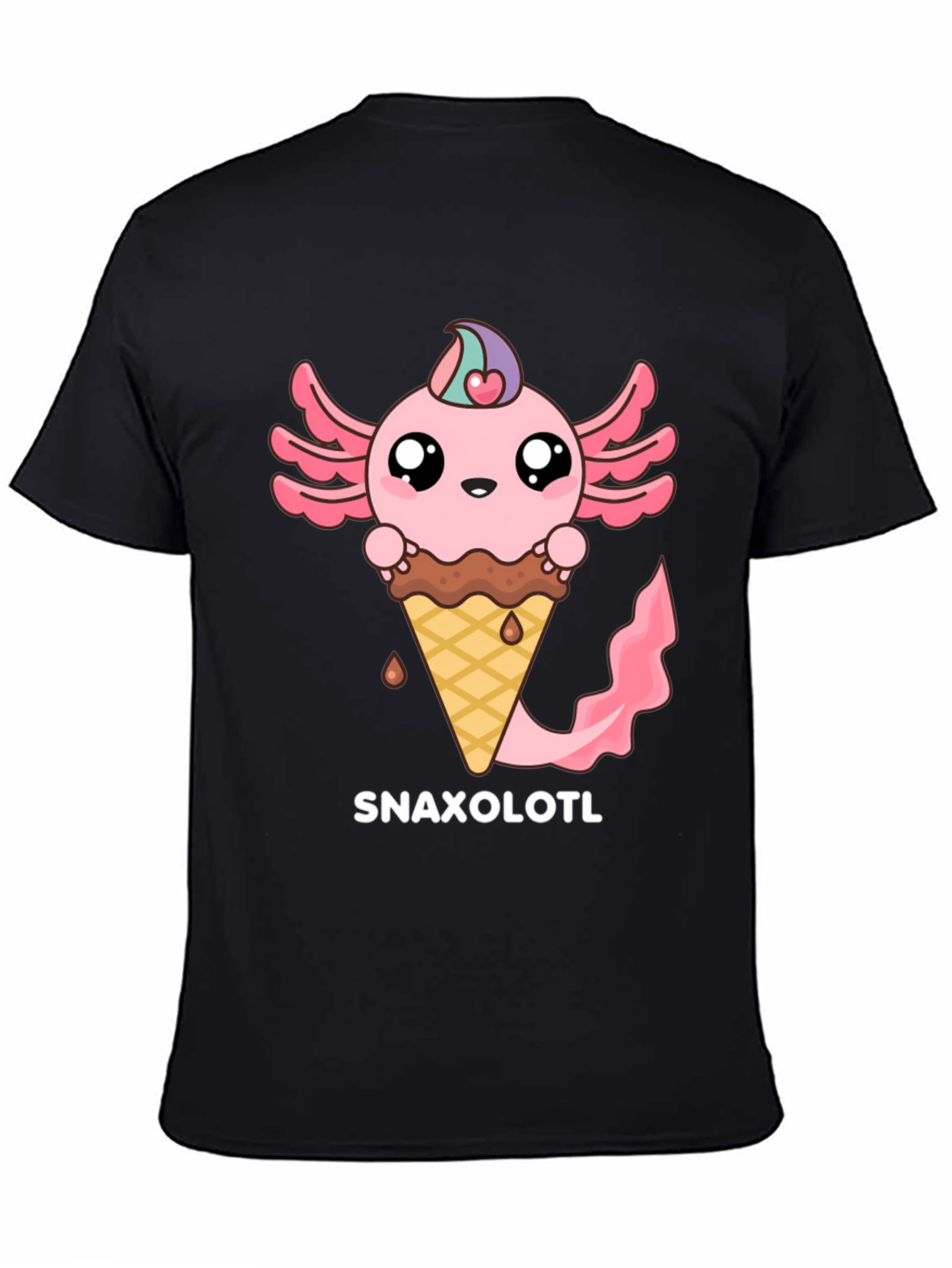 Snaxolotl T-Shirt - Axolotl Ice Cream Cone Tee