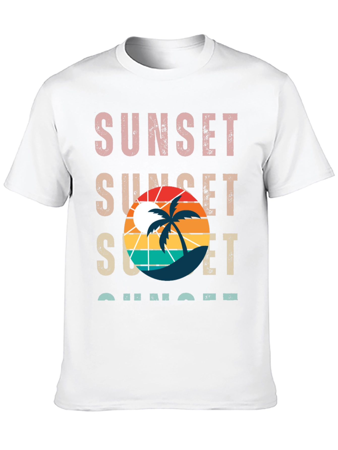 Sunset Palm Tree Graphic T-Shirt