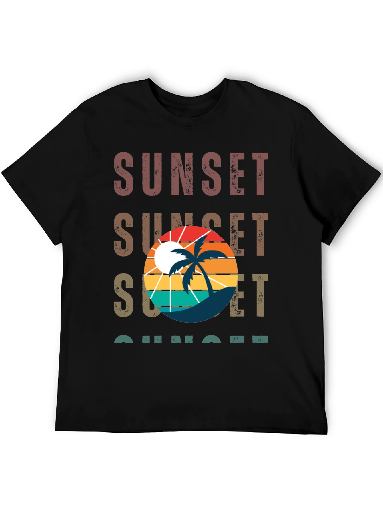 Sunset Palm Tree Graphic T-Shirt