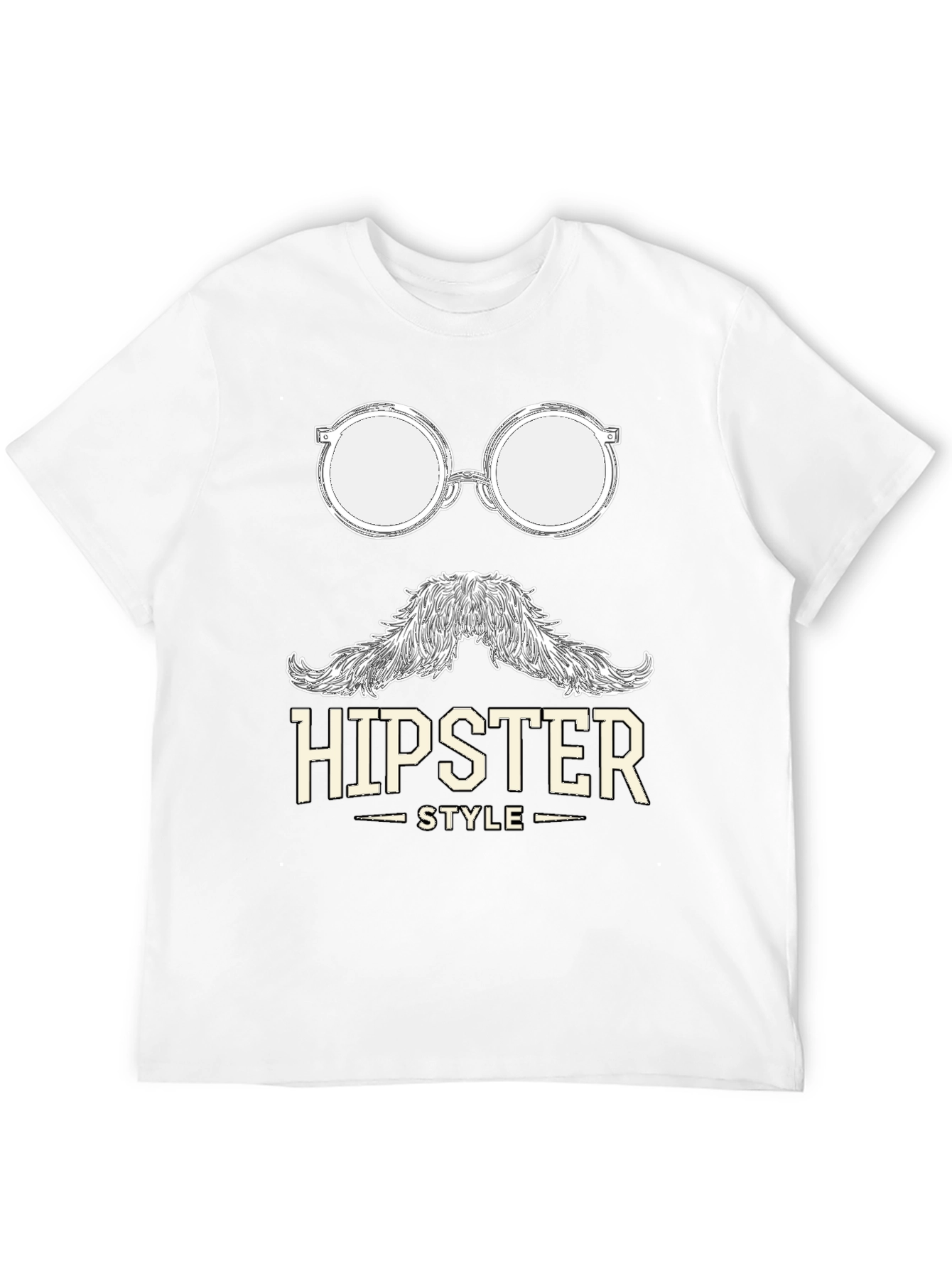 Hipster Style Graphic T-Shirt - Cool & Casual